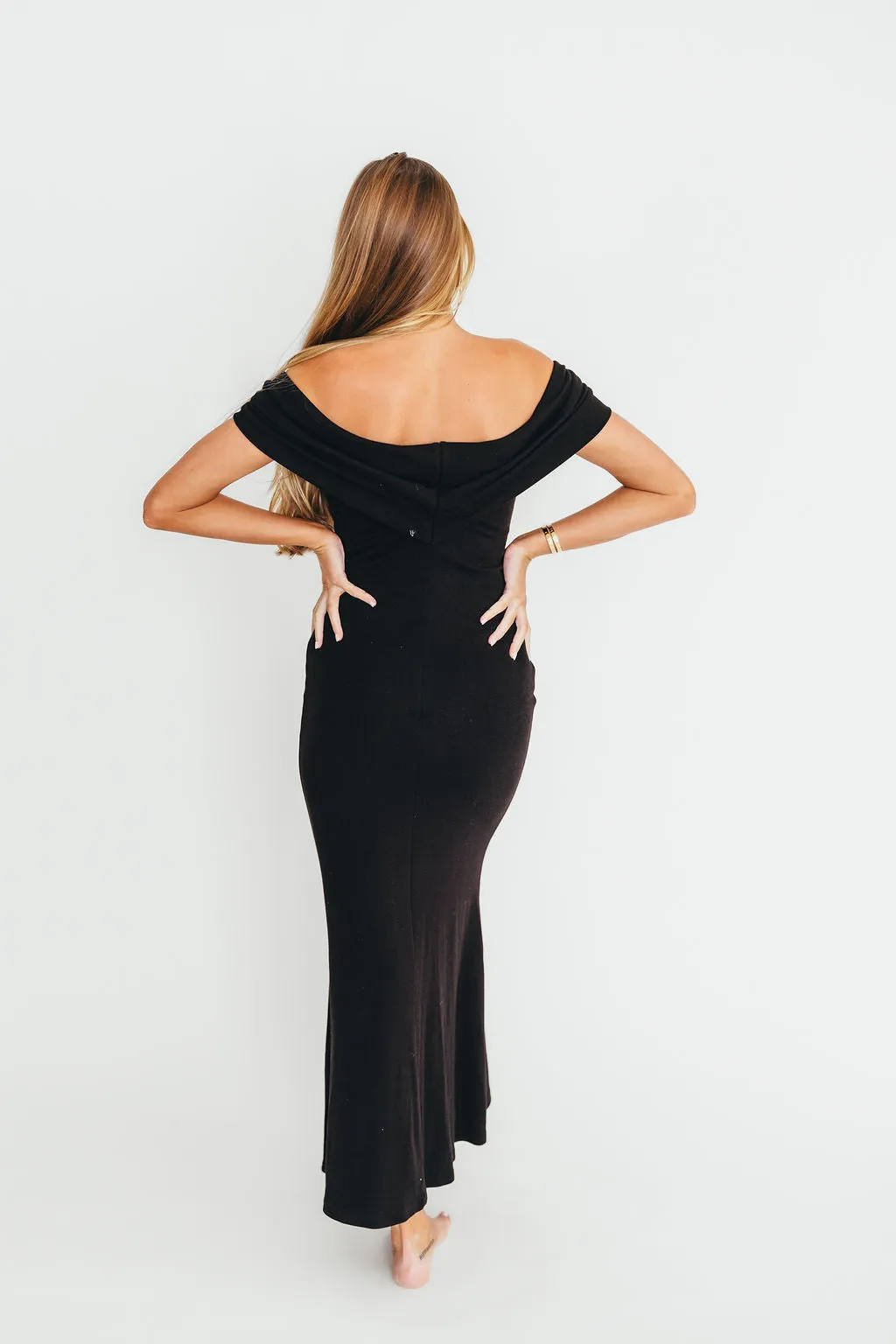 Monroe Maxi Dress in Black -Bump Friendly- PRE-ORDER