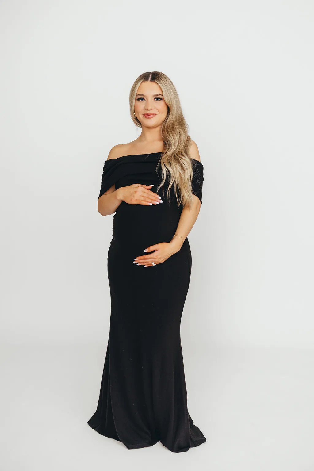 Monroe Maxi Dress in Black -Bump Friendly- PRE-ORDER