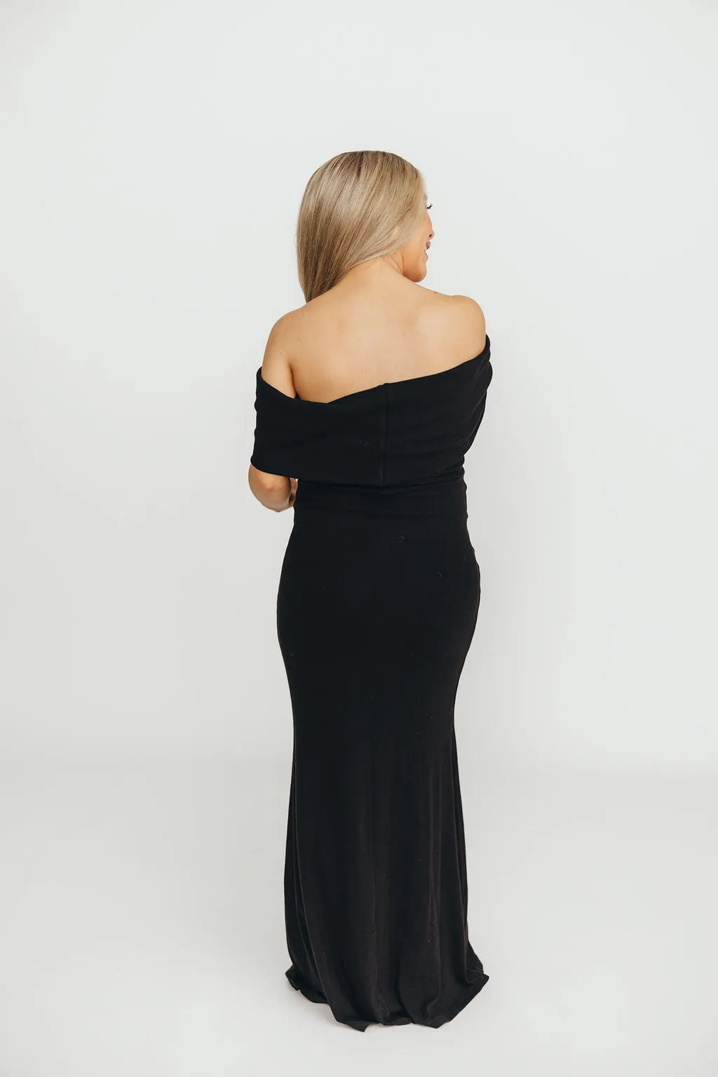 Monroe Maxi Dress in Black -Bump Friendly- PRE-ORDER