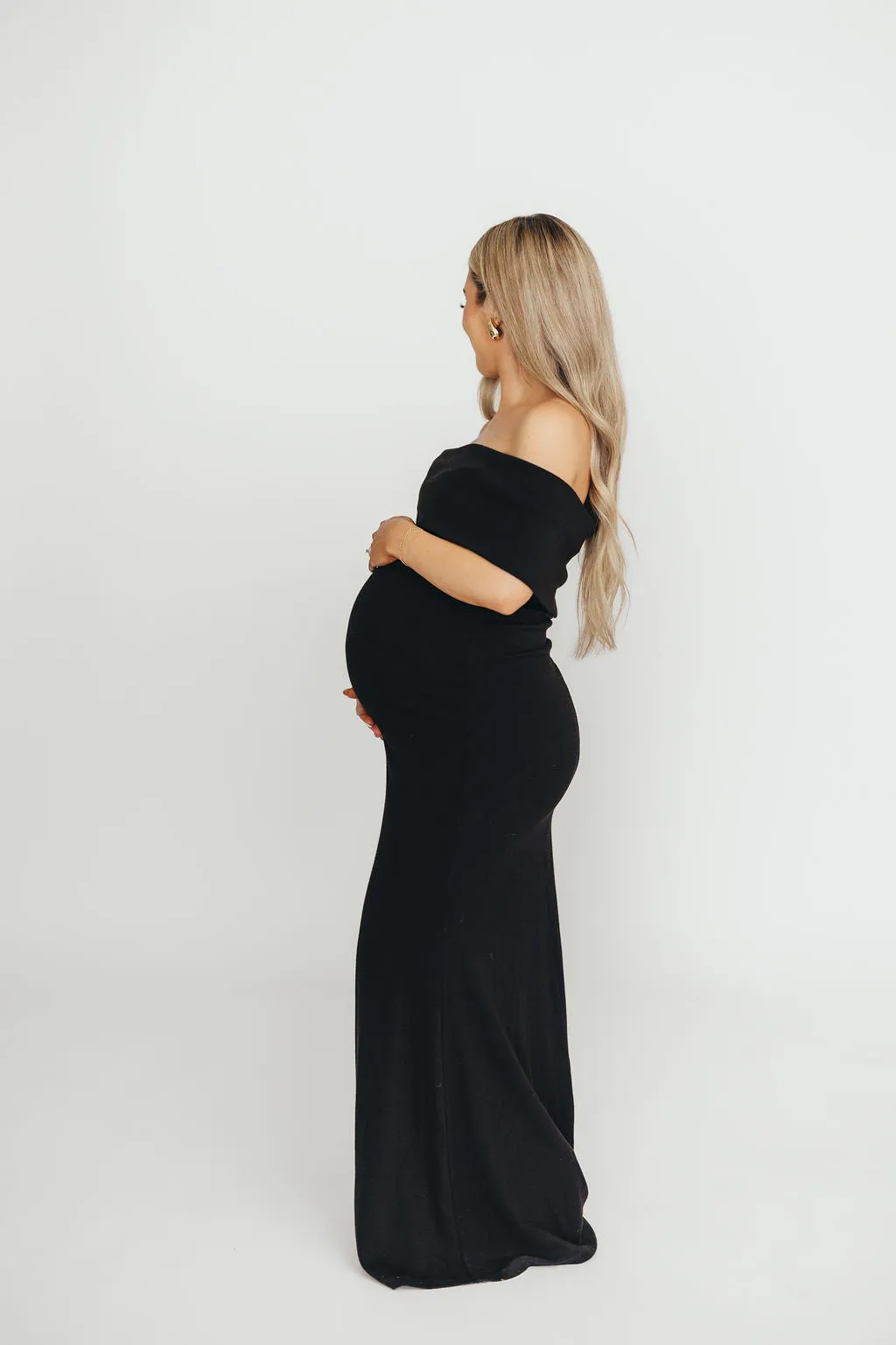 Monroe Maxi Dress in Black -Bump Friendly- PRE-ORDER