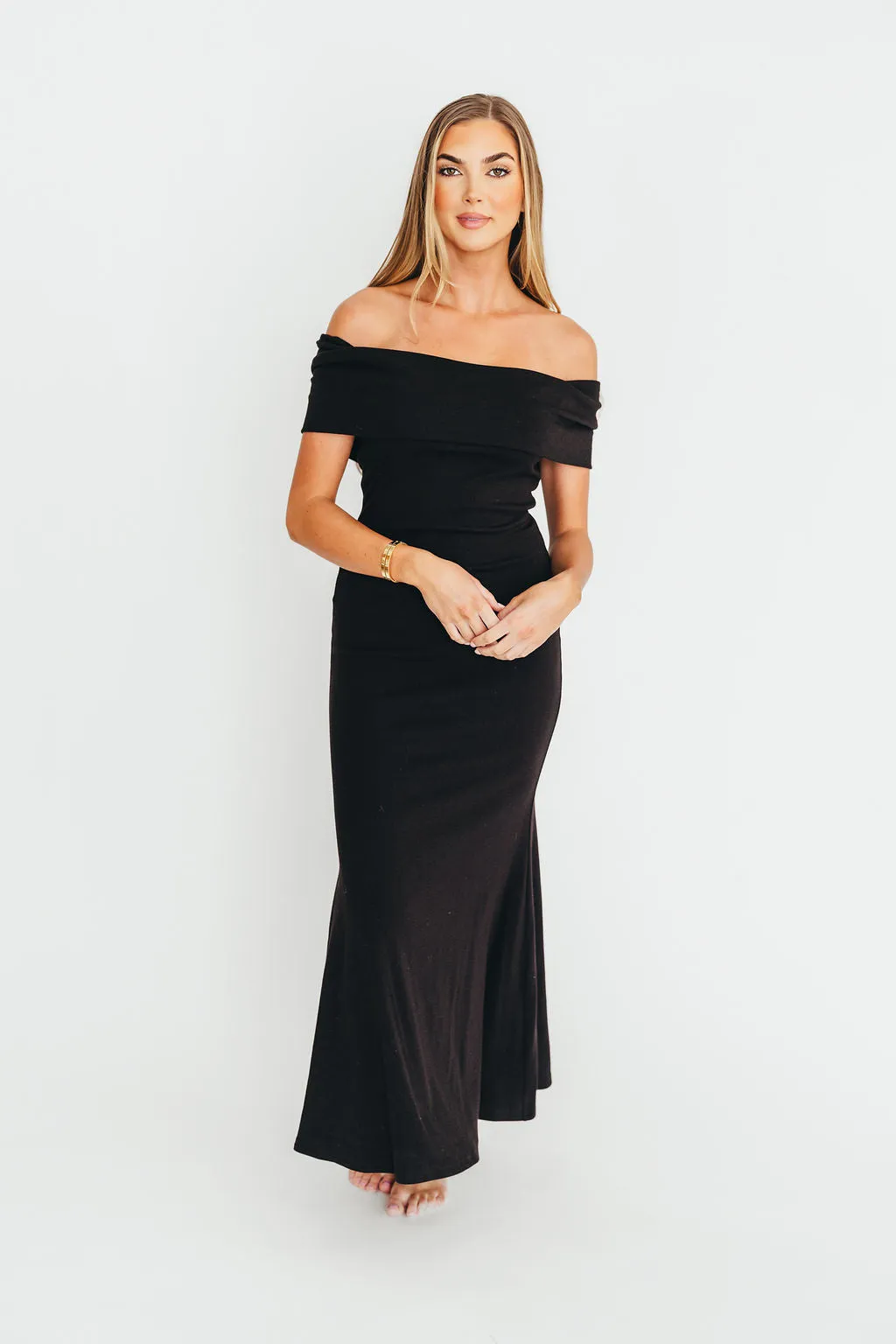 Monroe Maxi Dress in Black -Bump Friendly- PRE-ORDER