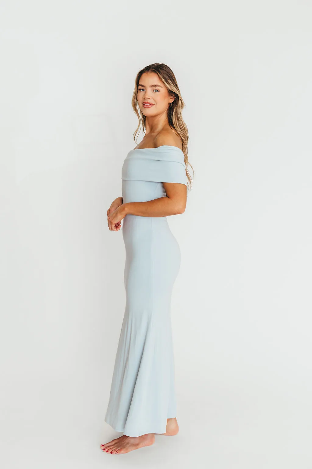 Monroe Maxi Dress in Blue - Bump Friendly (Small Restock for Sold Out Sizes - End of May)