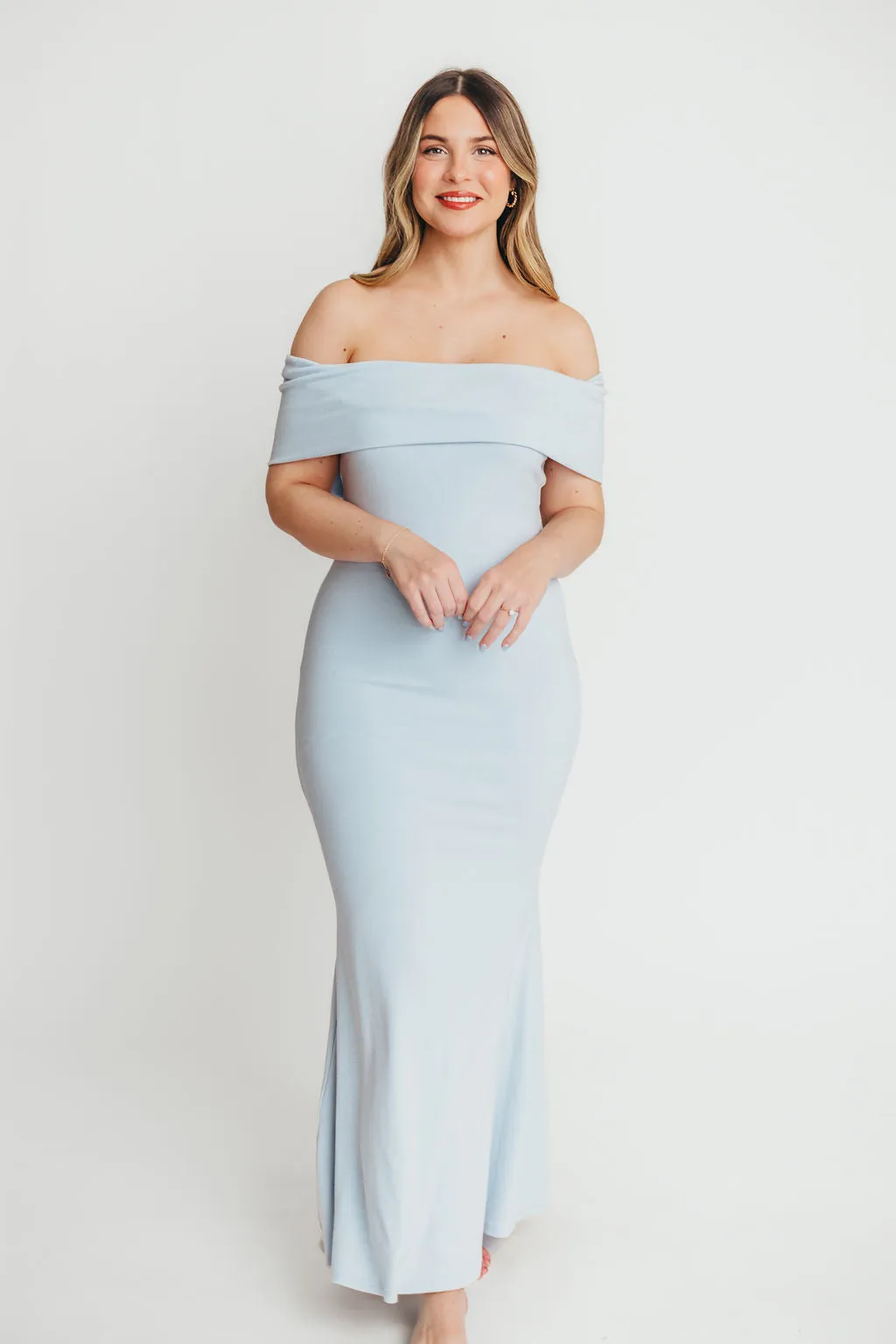 Monroe Maxi Dress in Blue - Bump Friendly (Small Restock for Sold Out Sizes - End of May)