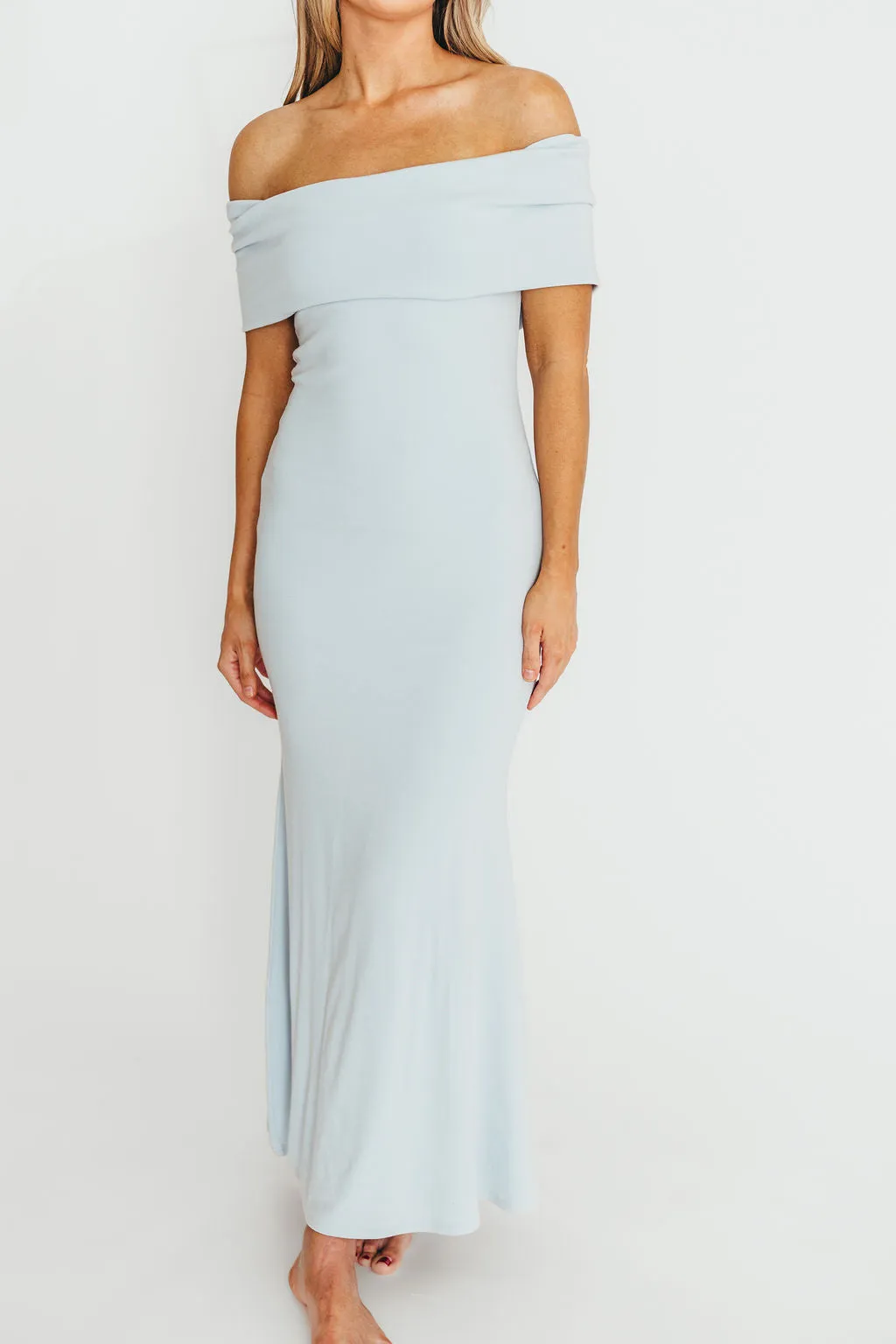 Monroe Maxi Dress in Blue - Bump Friendly (Small Restock for Sold Out Sizes - End of May)