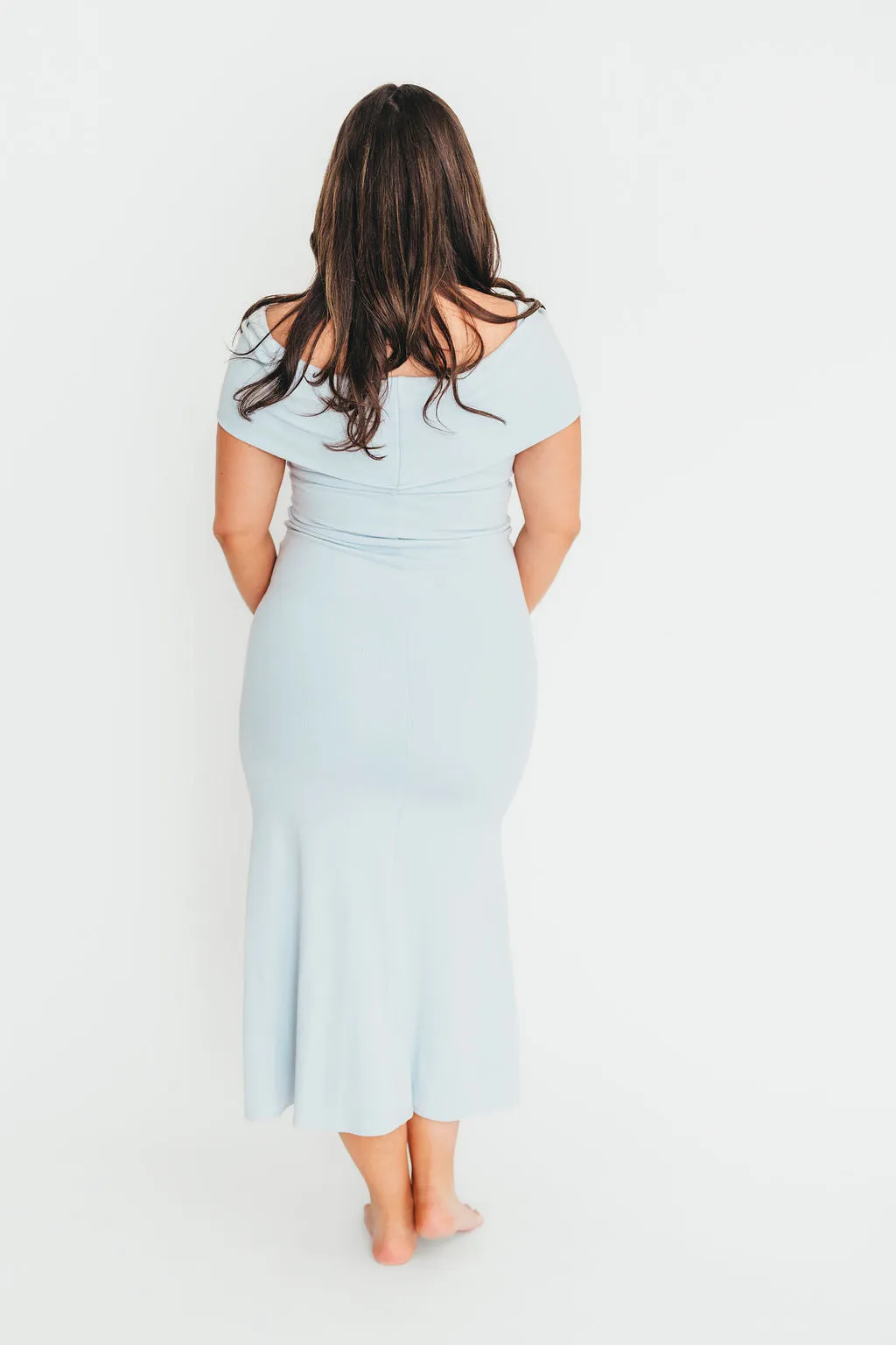 Monroe Maxi Dress in Blue - Bump Friendly (Small Restock for Sold Out Sizes - End of May)