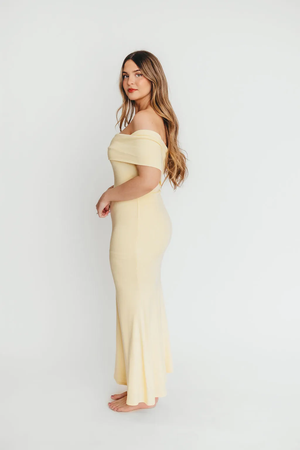 Monroe Maxi Dress in Butter Yellow - Bump Friendly (Small Restock for Sold Out Sizes- End of May)