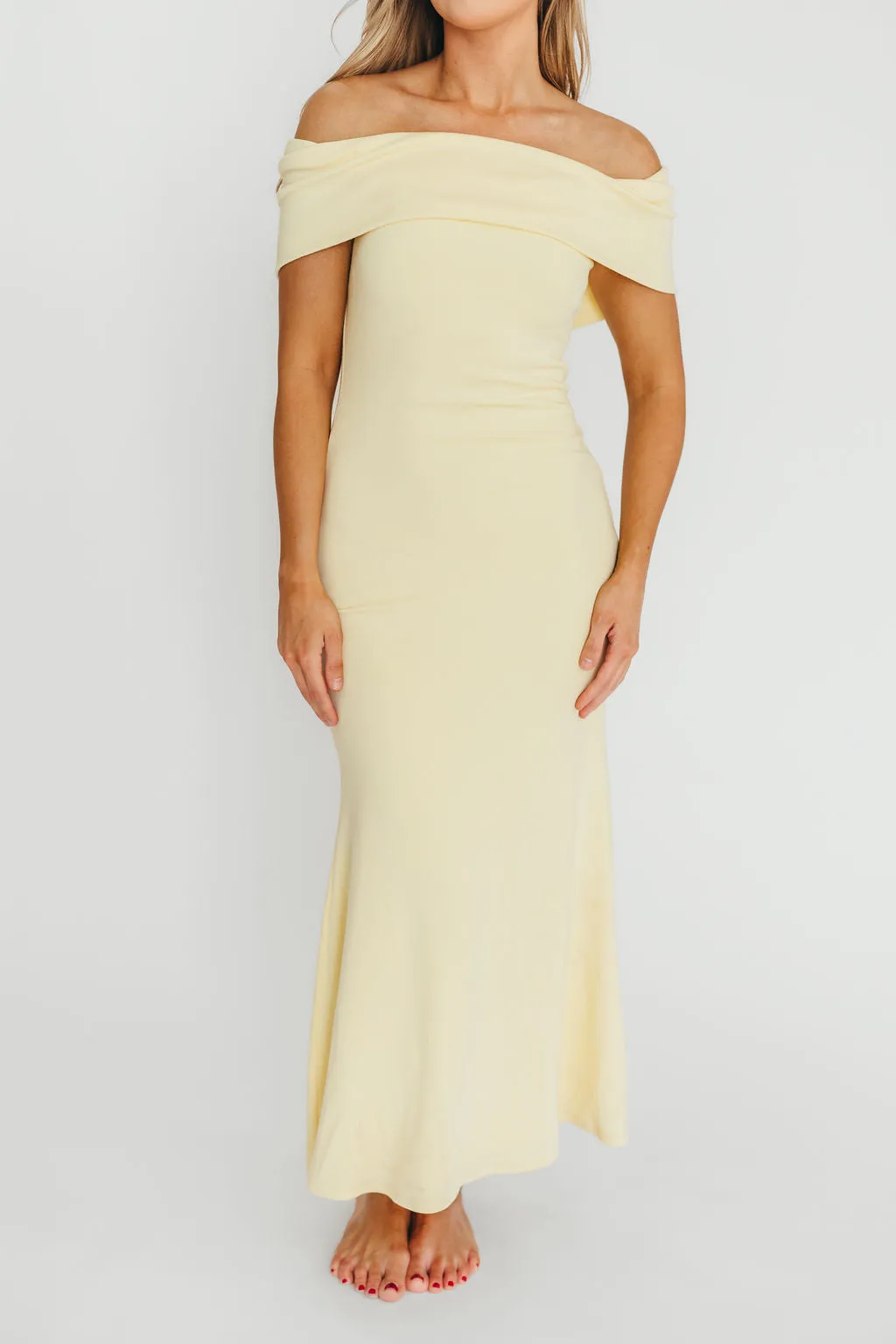 Monroe Maxi Dress in Butter Yellow - Bump Friendly (Small Restock for Sold Out Sizes- End of May)
