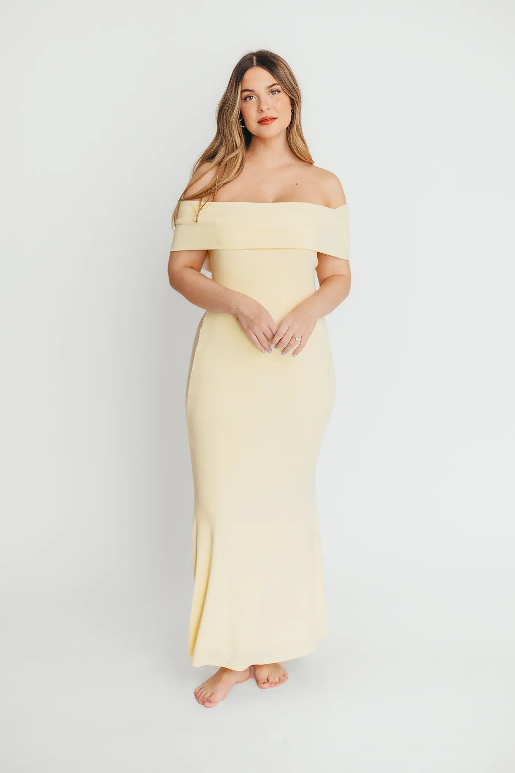 Monroe Maxi Dress in Butter Yellow - Bump Friendly (Small Restock for Sold Out Sizes- End of May)