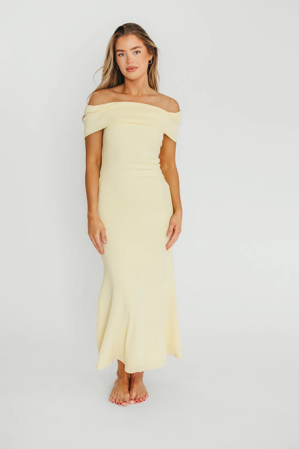 Monroe Maxi Dress in Butter Yellow - Bump Friendly (Small Restock for Sold Out Sizes- End of May)
