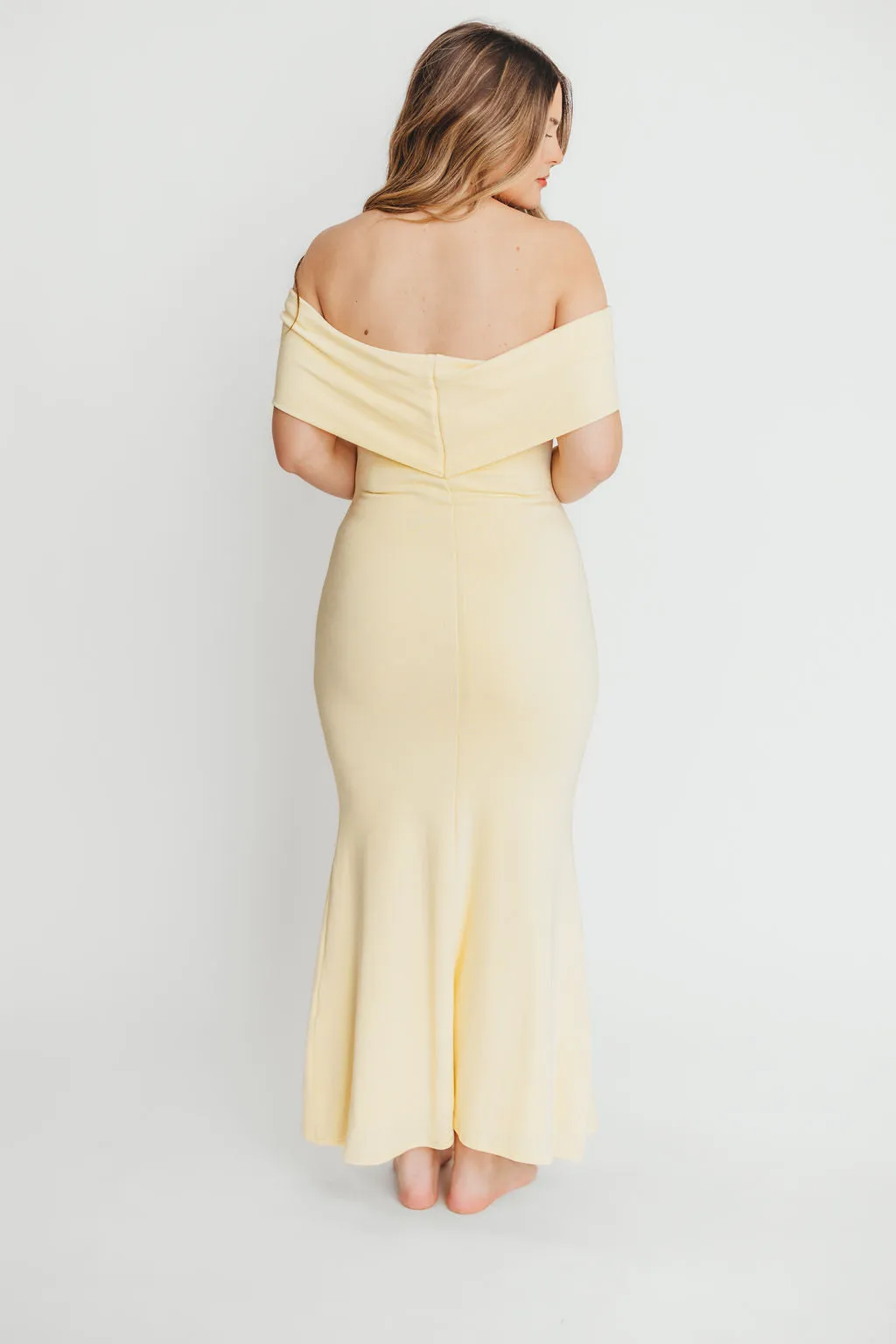 Monroe Maxi Dress in Butter Yellow - Bump Friendly (Small Restock for Sold Out Sizes- End of May)