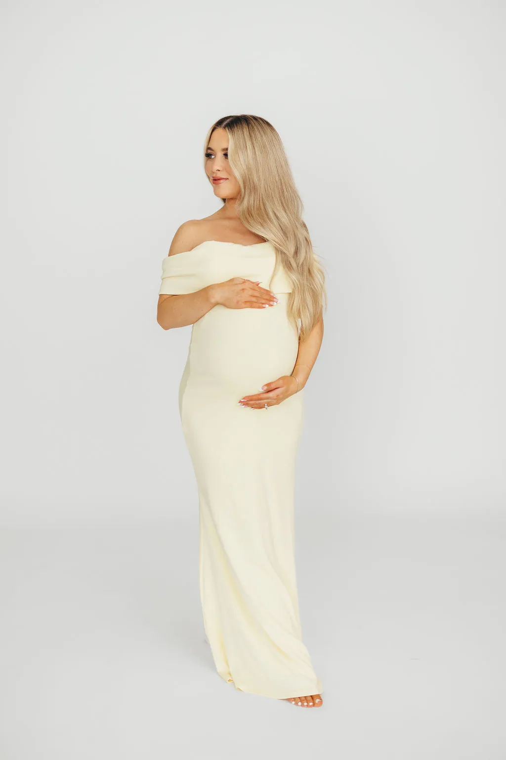 Monroe Maxi Dress in Butter Yellow - Bump Friendly (Small Restock for Sold Out Sizes- End of May)