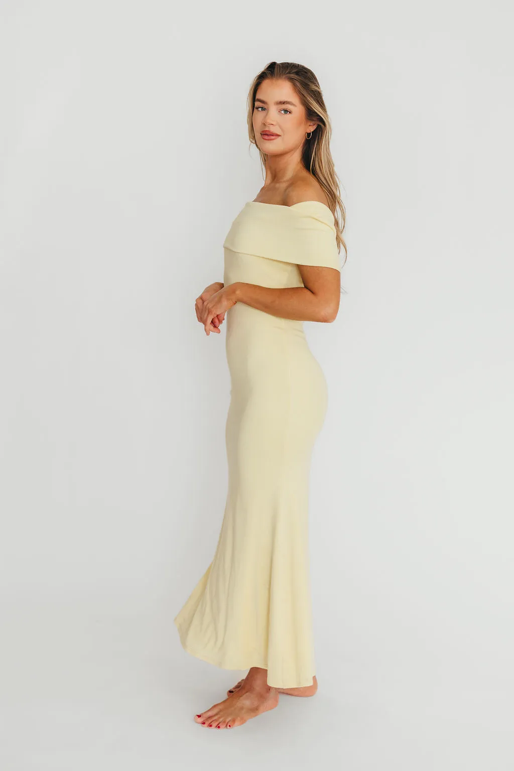 Monroe Maxi Dress in Butter Yellow - Bump Friendly (Small Restock for Sold Out Sizes- End of May)