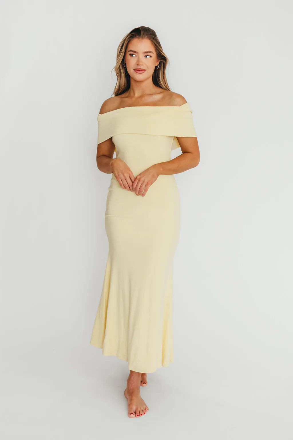 Monroe Maxi Dress in Butter Yellow - Bump Friendly (Small Restock for Sold Out Sizes- End of May)