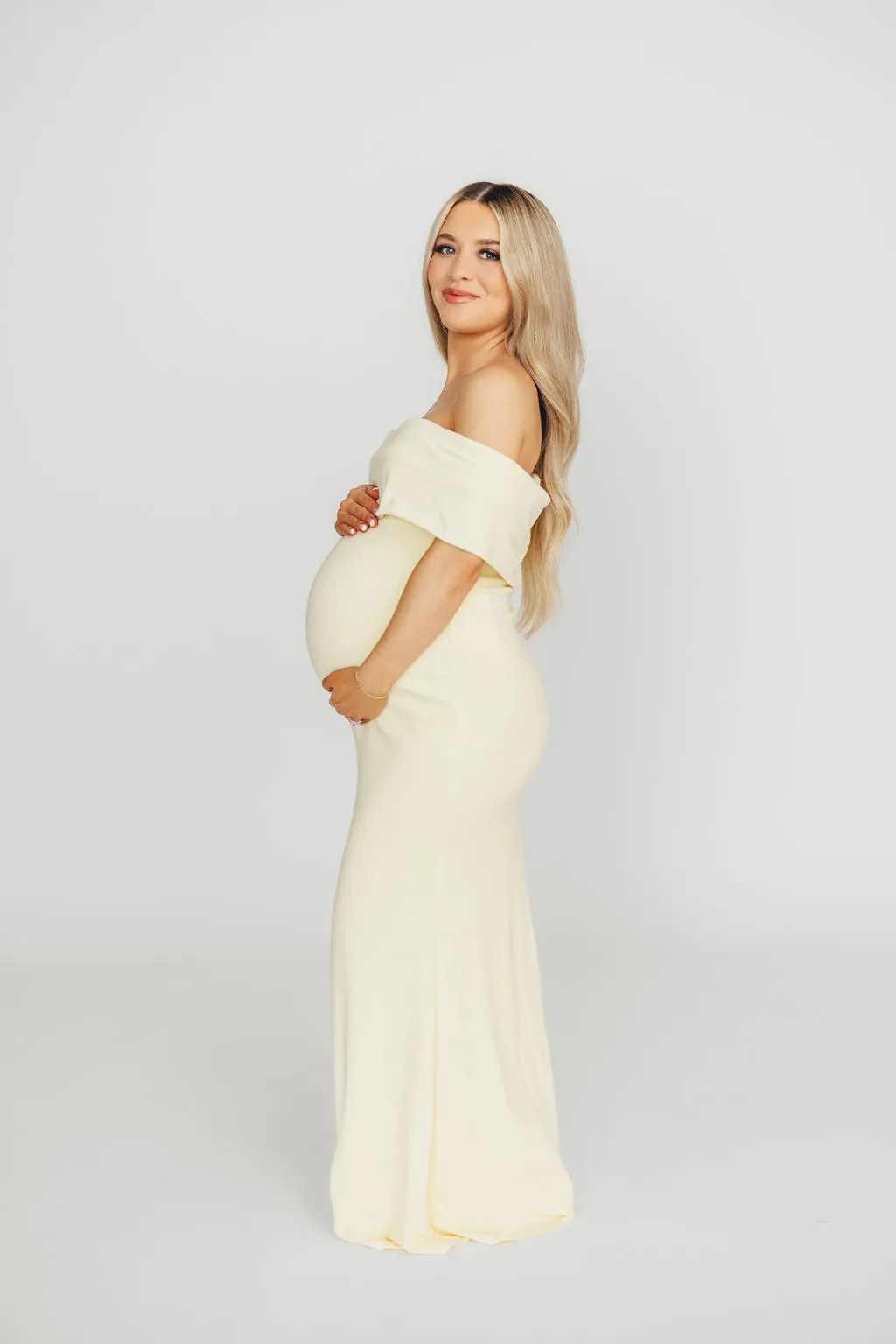 Monroe Maxi Dress in Butter Yellow - Bump Friendly (Small Restock for Sold Out Sizes- End of May)