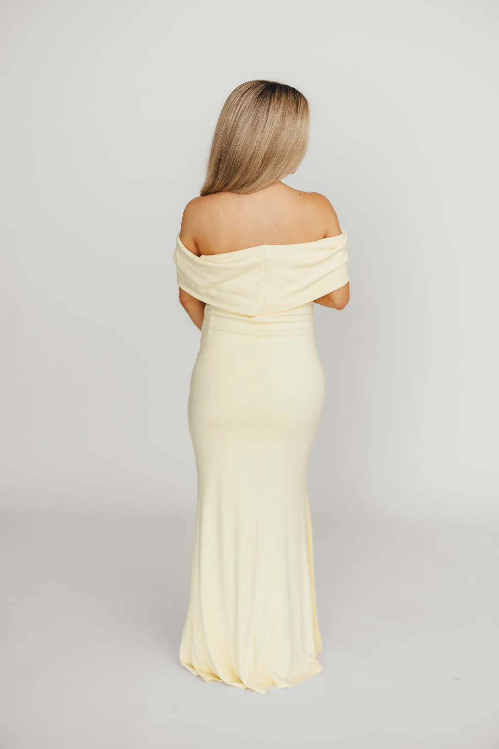 Monroe Maxi Dress in Butter Yellow - Bump Friendly (Small Restock for Sold Out Sizes- End of May)
