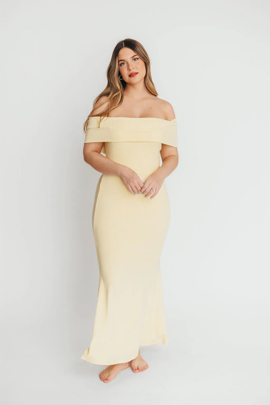 Monroe Maxi Dress in Butter Yellow - Bump Friendly (Small Restock for Sold Out Sizes- End of May)