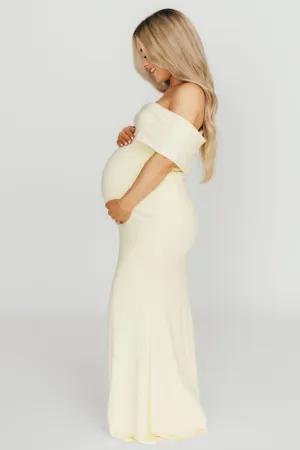 Monroe Maxi Dress in Butter Yellow - Bump Friendly (Small Restock for Sold Out Sizes- End of May)