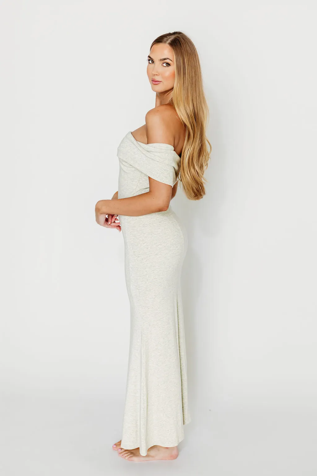 Monroe Maxi Dress in Heather Grey -Bump Friendly- PRE-ORDER