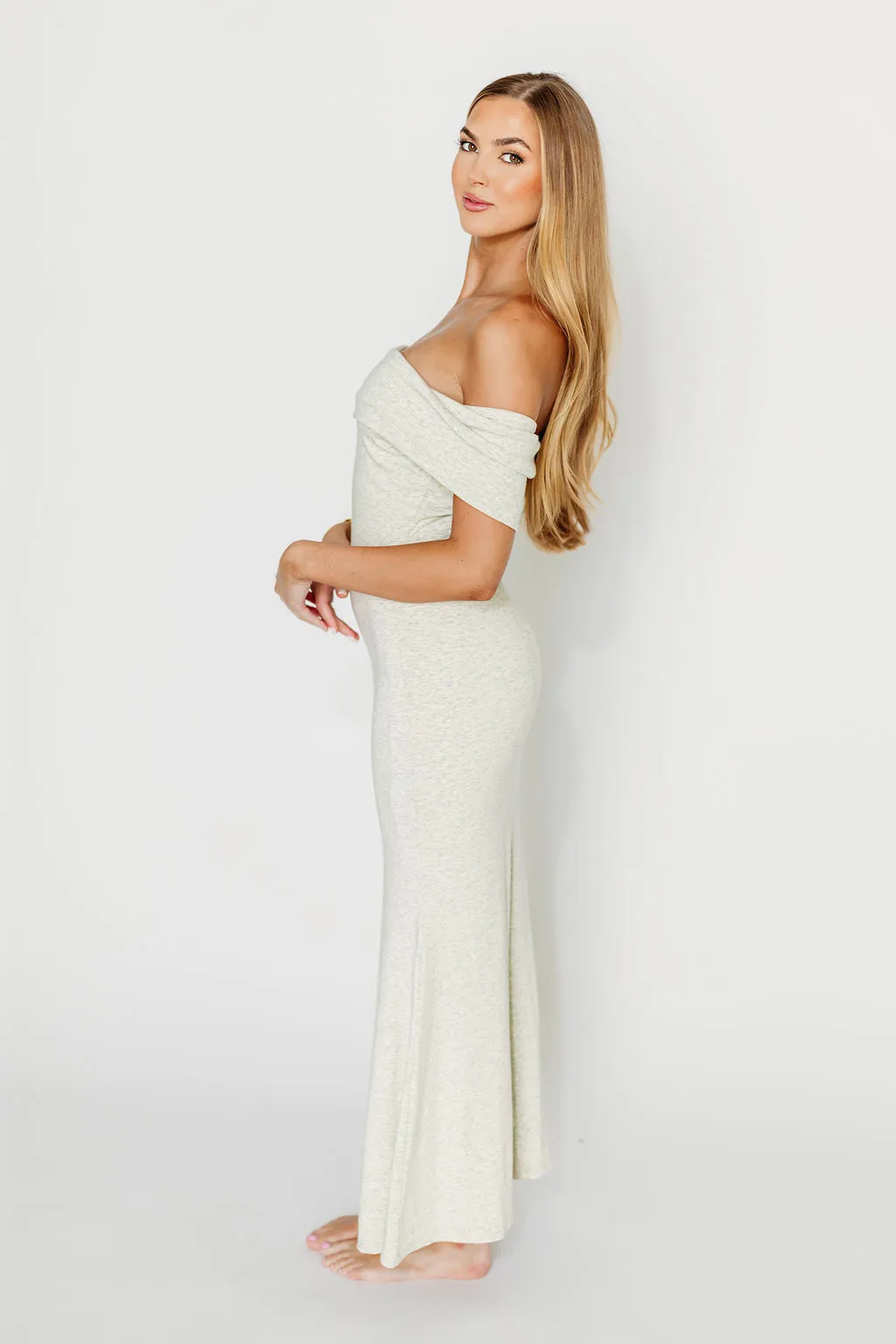 Monroe Maxi Dress in Heather Grey -Bump Friendly- PRE-ORDER
