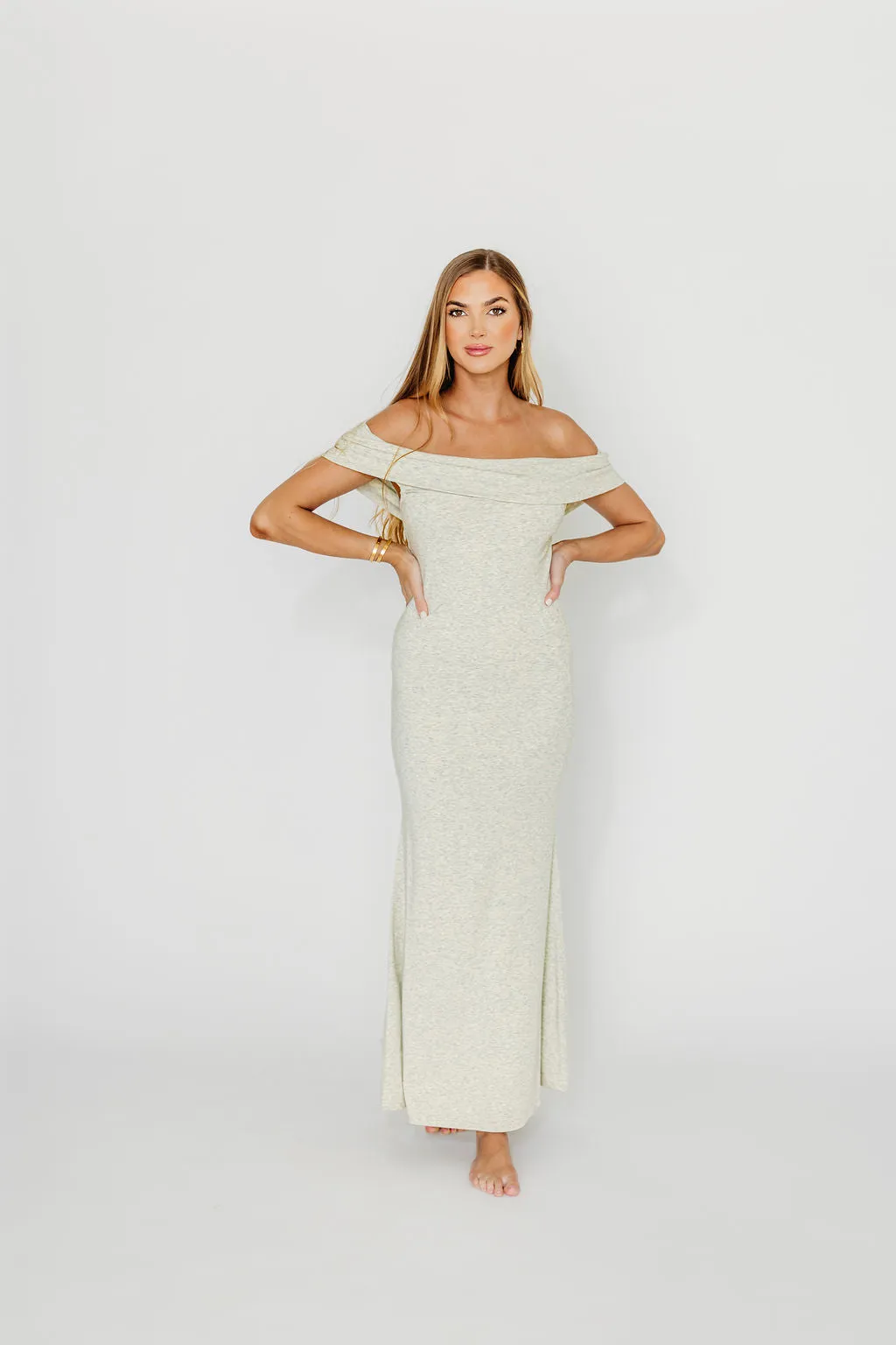 Monroe Maxi Dress in Heather Grey -Bump Friendly- PRE-ORDER