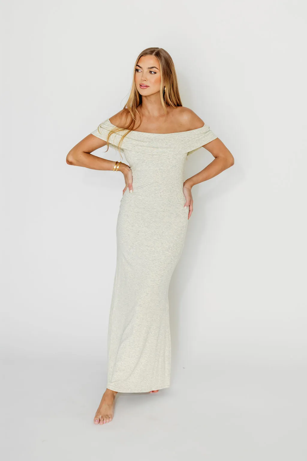 Monroe Maxi Dress in Heather Grey -Bump Friendly- PRE-ORDER