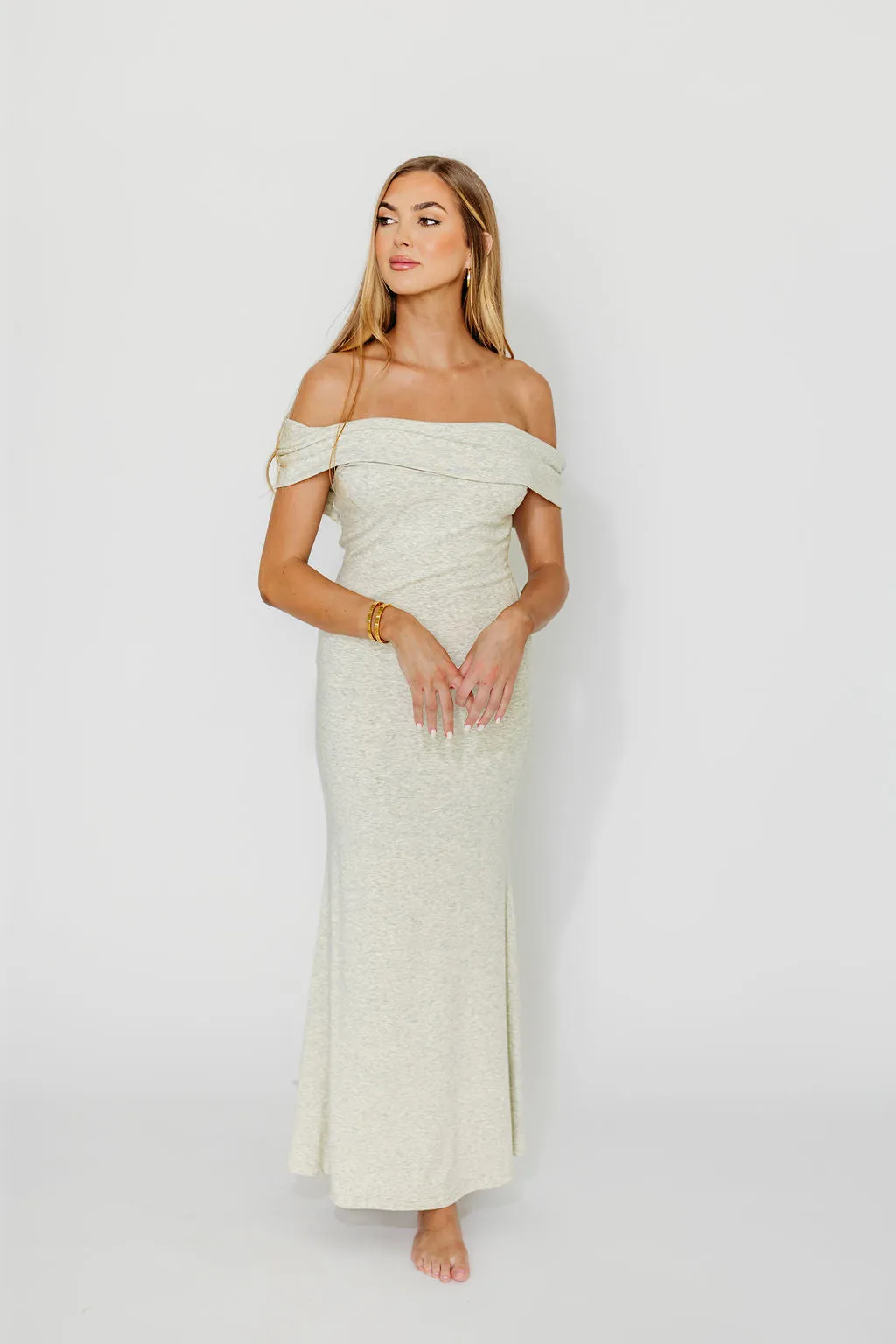 Monroe Maxi Dress in Heather Grey -Bump Friendly- PRE-ORDER