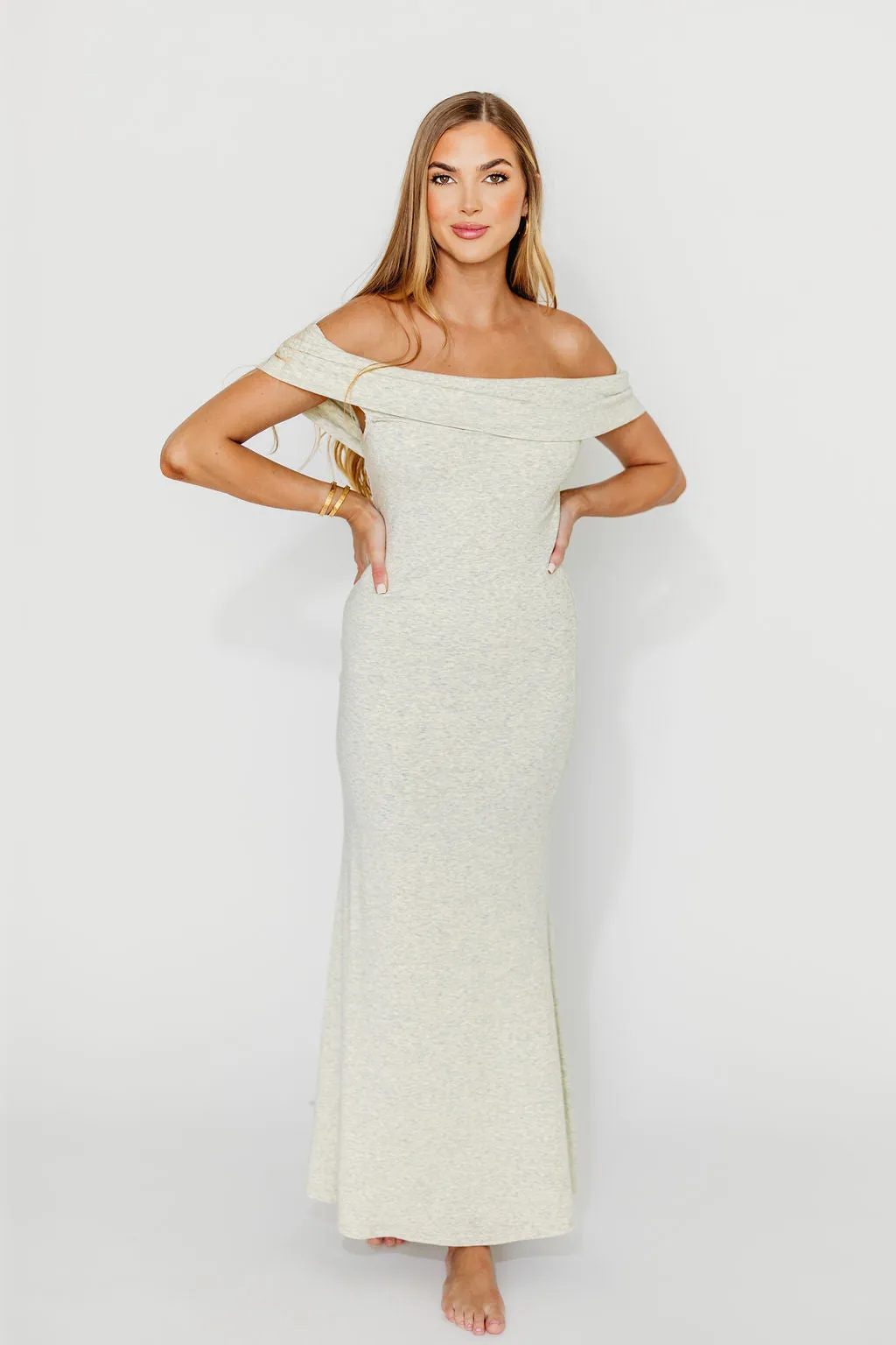 Monroe Maxi Dress in Heather Grey -Bump Friendly- PRE-ORDER