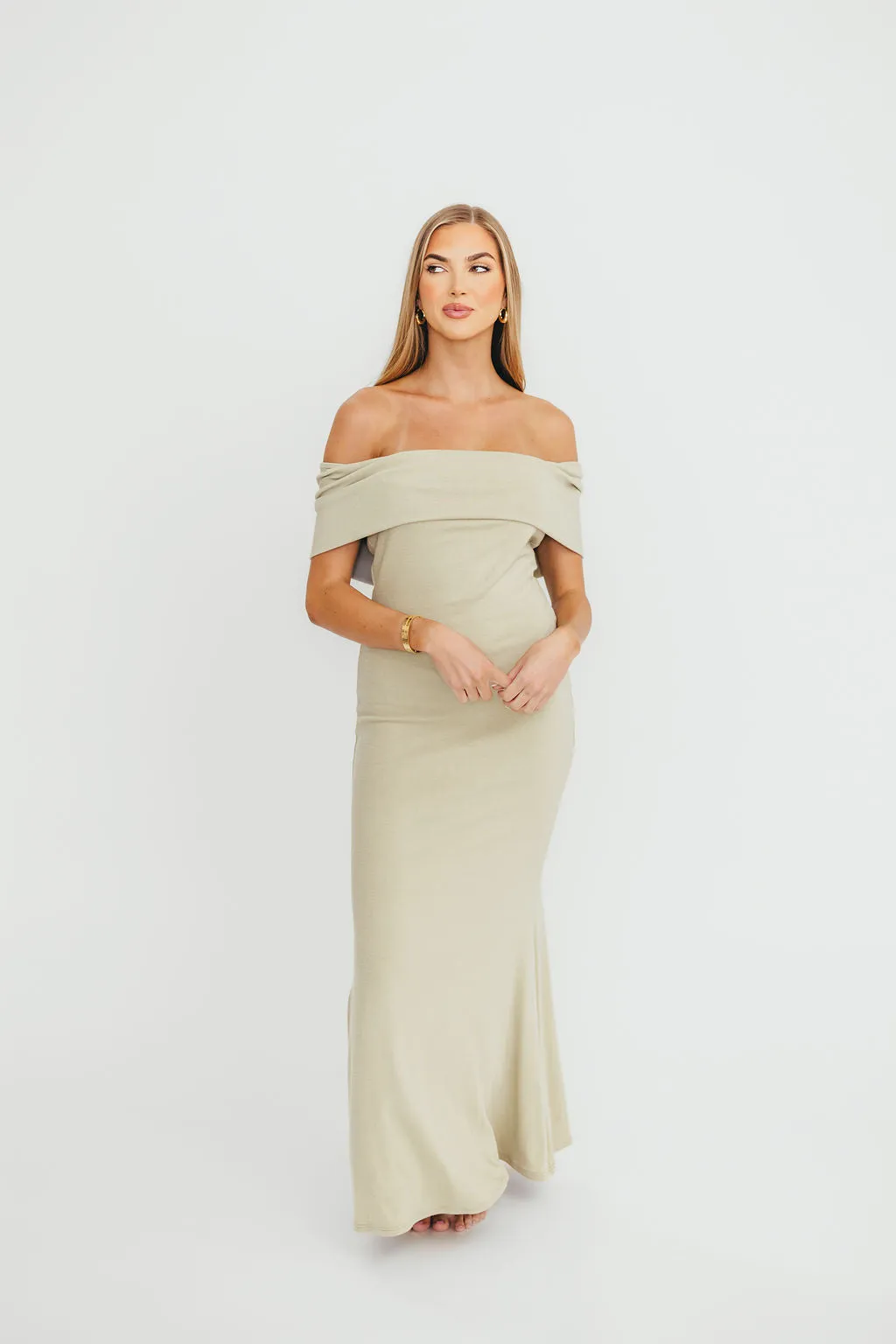 Monroe Maxi Dress in Sage - Bump Friendly