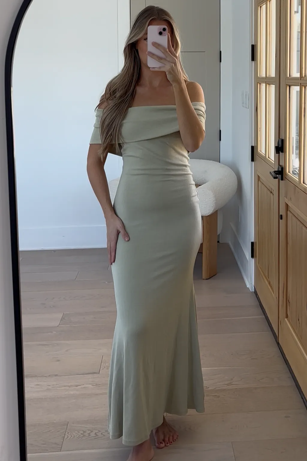 Monroe Maxi Dress in Sage - Bump Friendly