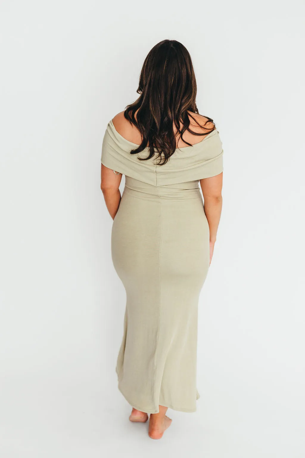 Monroe Maxi Dress in Sage - Bump Friendly