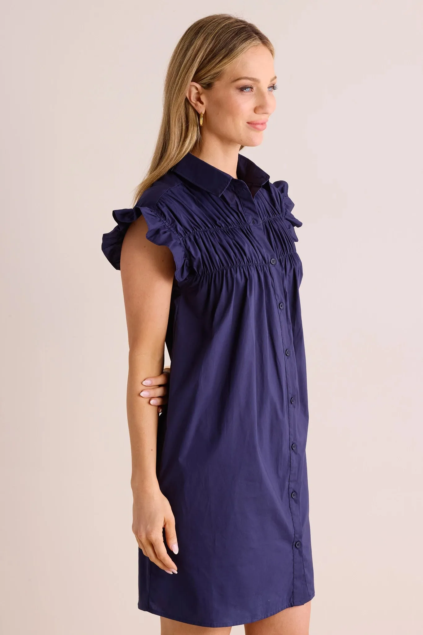 Neacie Dress- Navy