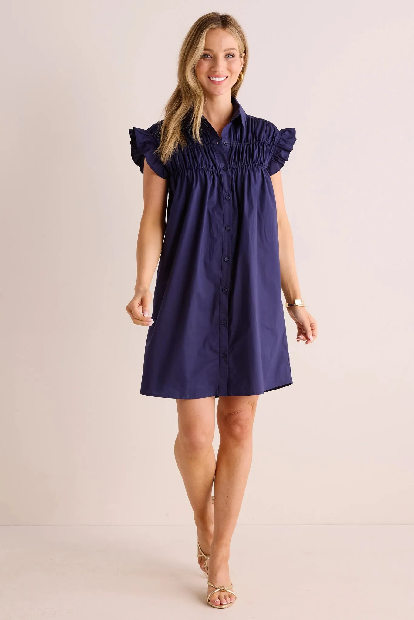 Neacie Dress- Navy
