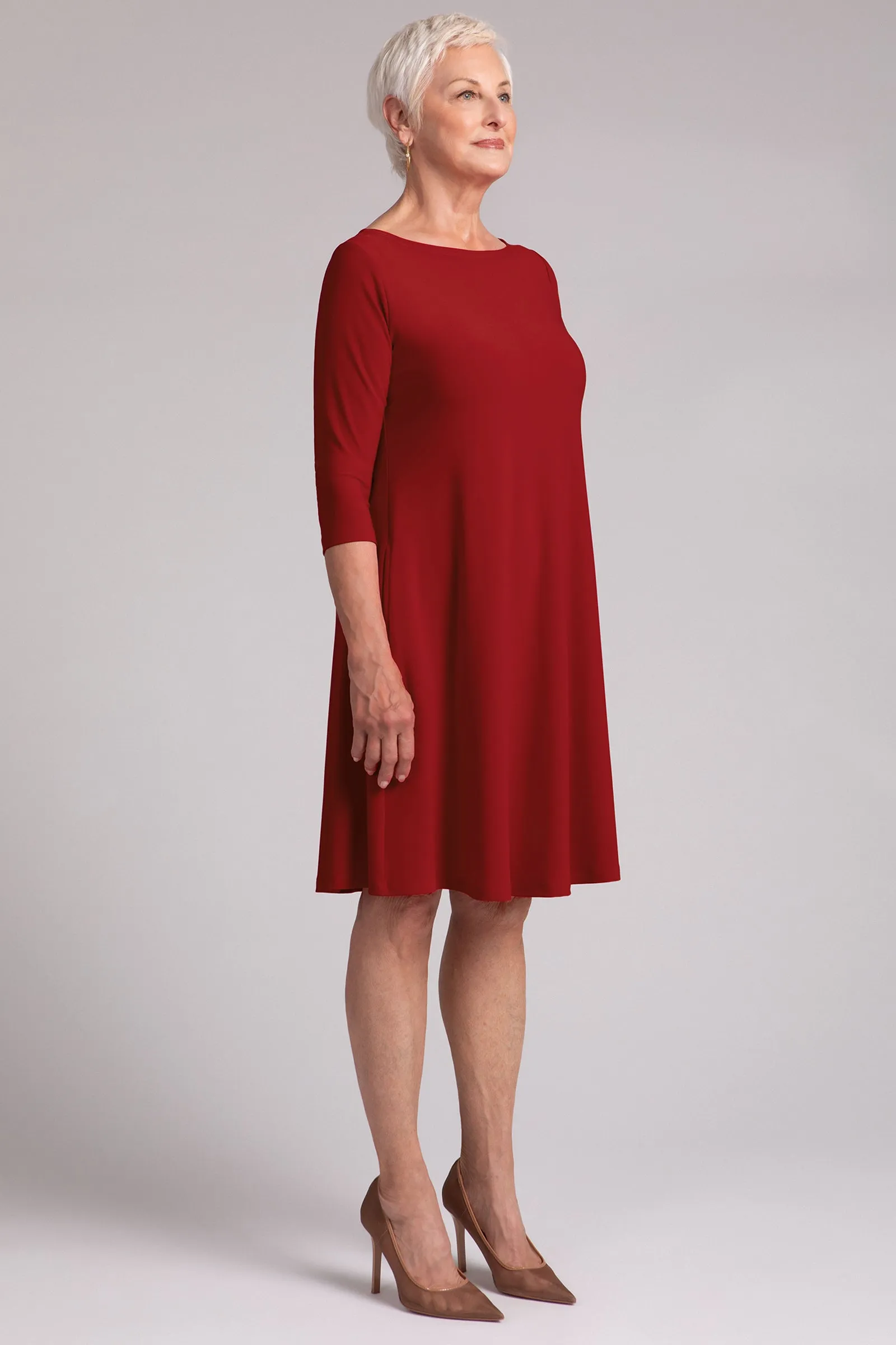 Nu Trapeze Dress | Red