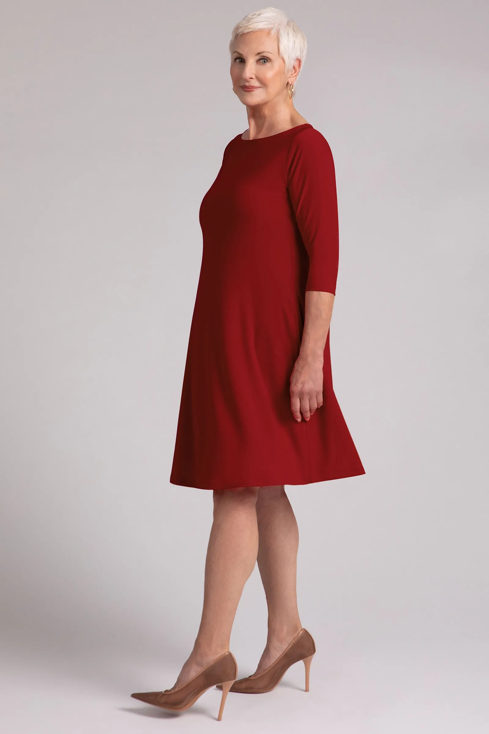 Nu Trapeze Dress | Red