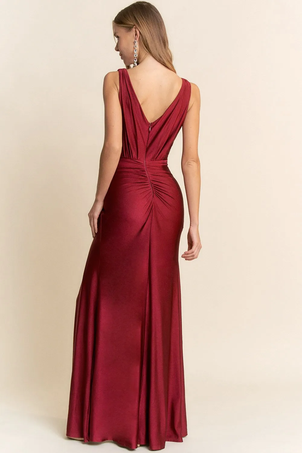 PRE-ORDER: Renee Dress in Red Wine