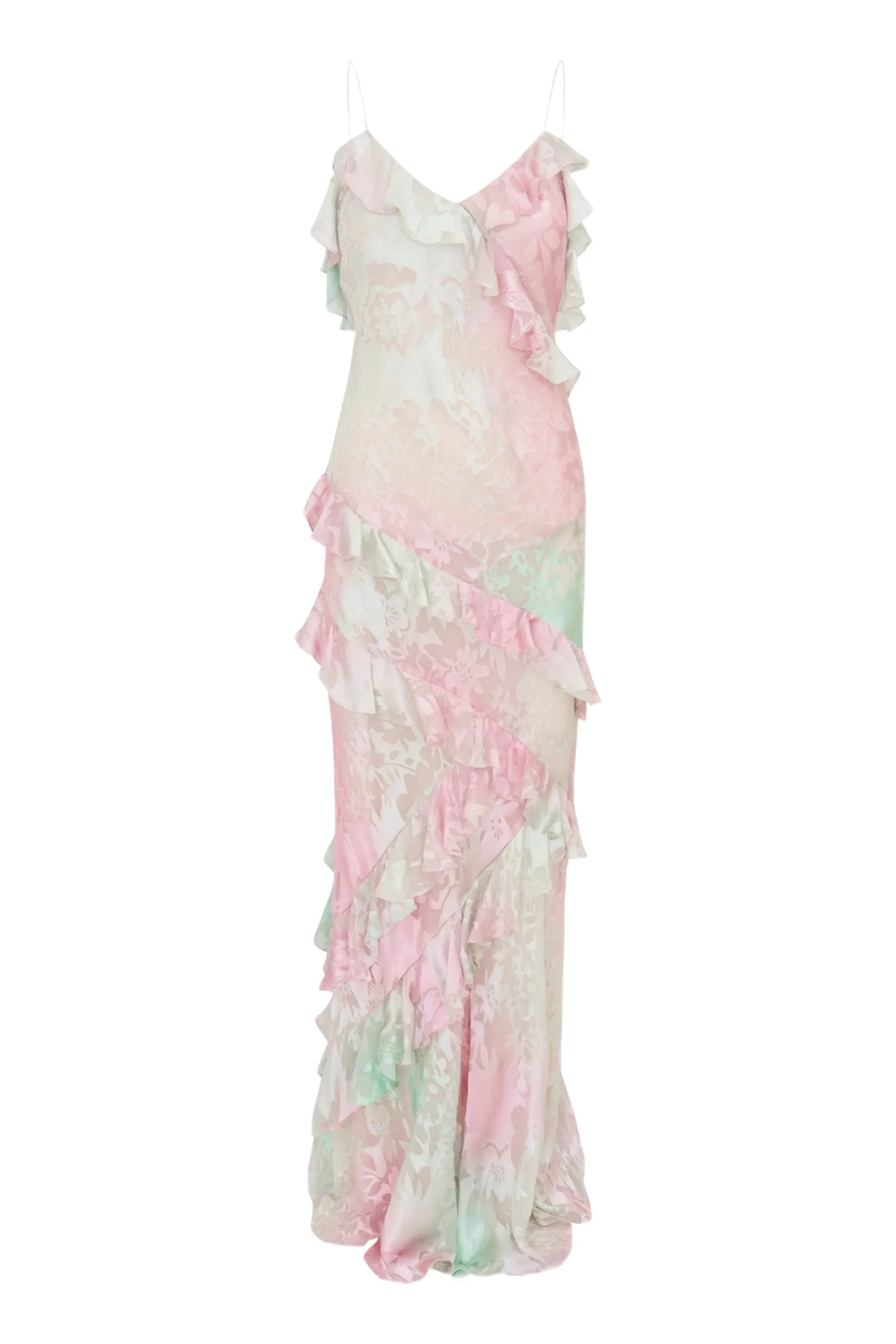 Rialto Pastel Ruffle Maxi Dress