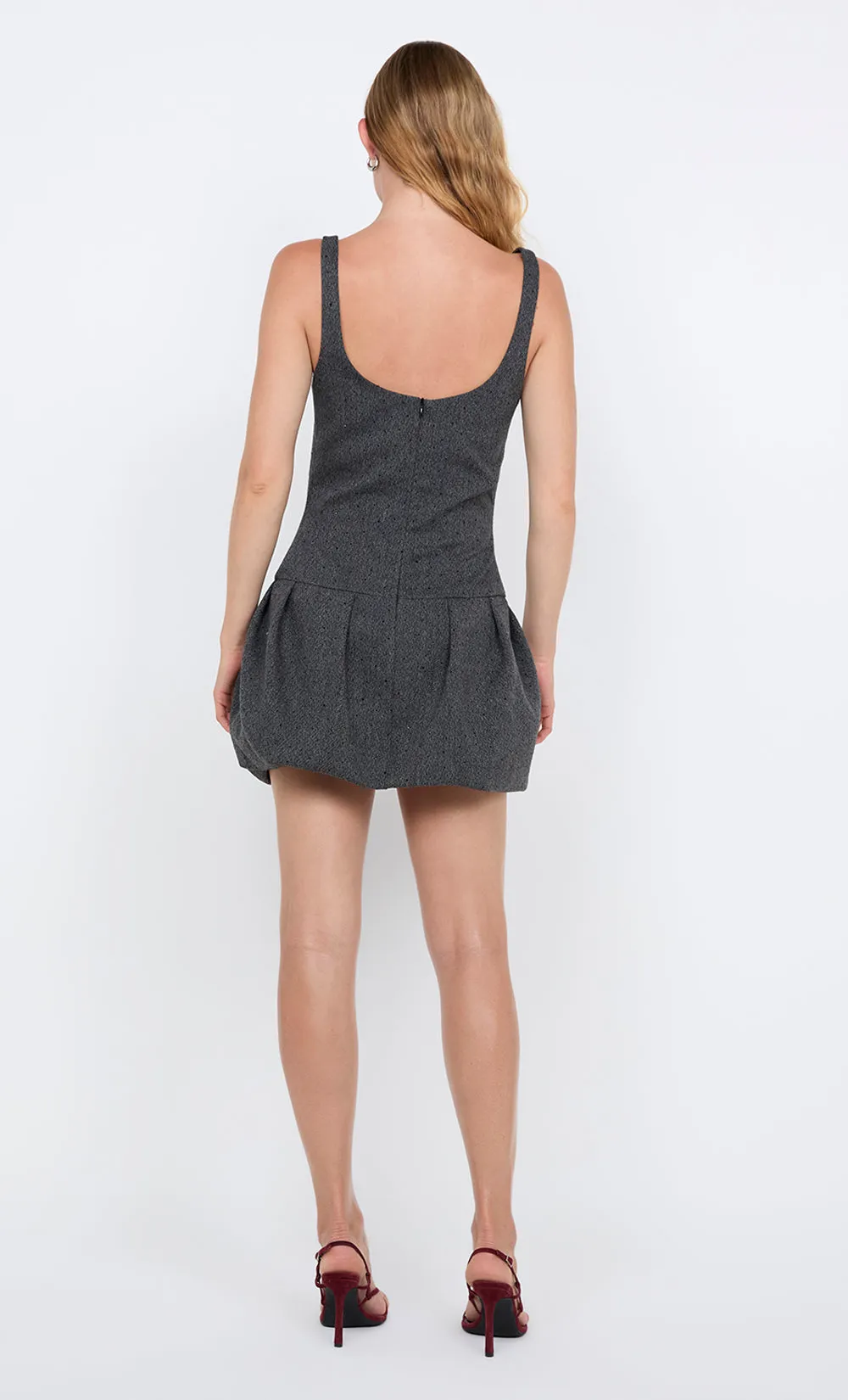 SHAE MINI DRESS - CHARCOAL