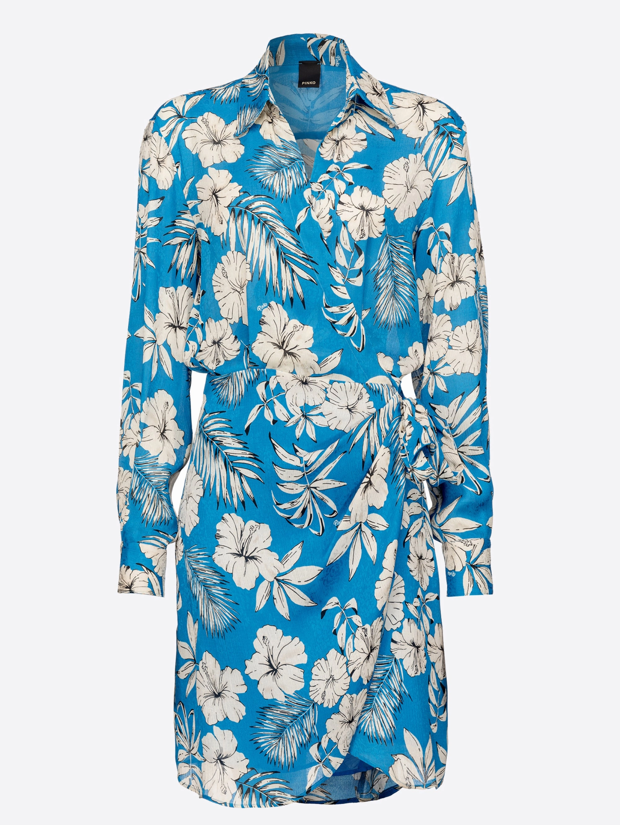 Short Dress with Turquoise/Butter Floral Print