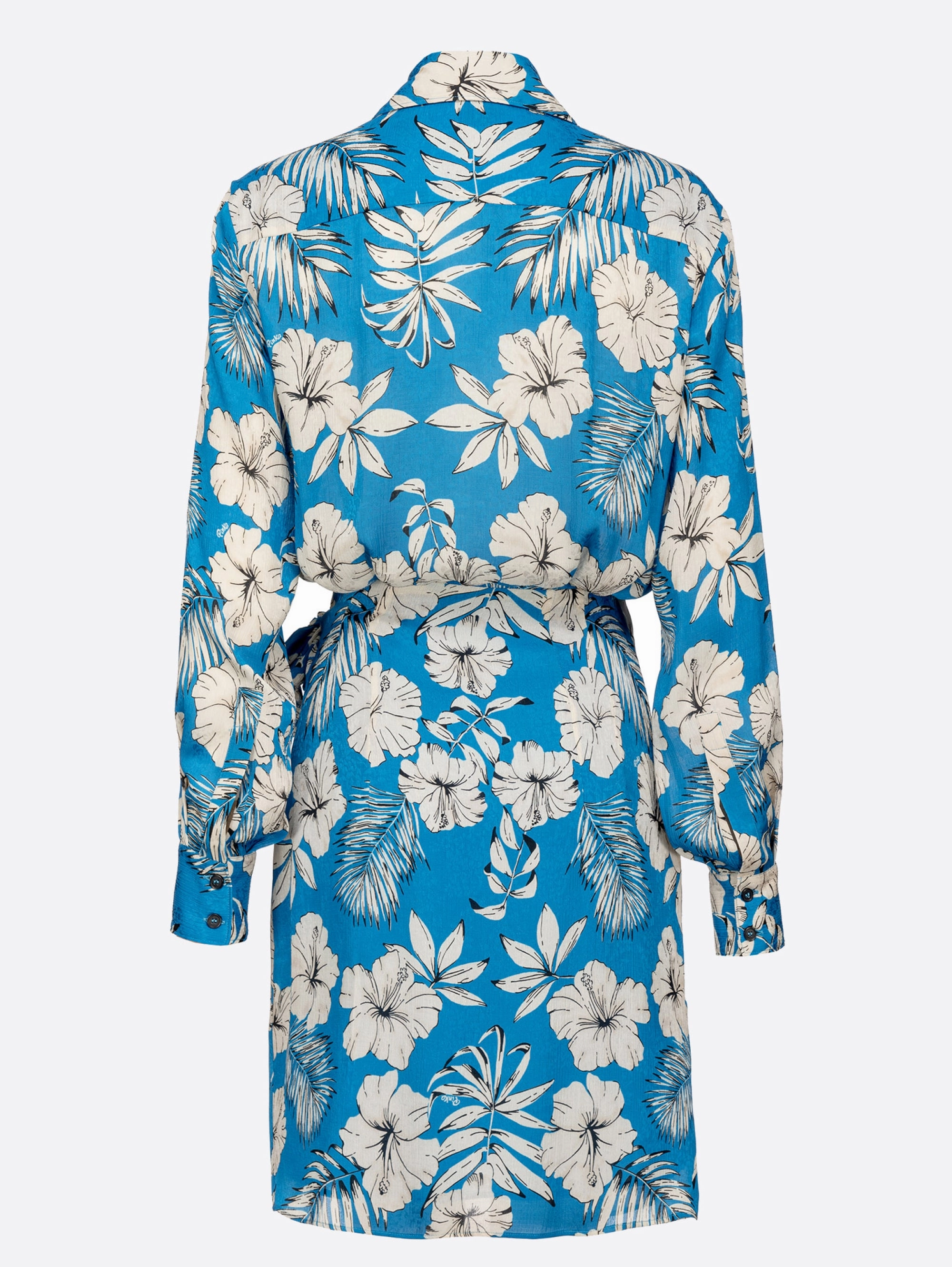 Short Dress with Turquoise/Butter Floral Print