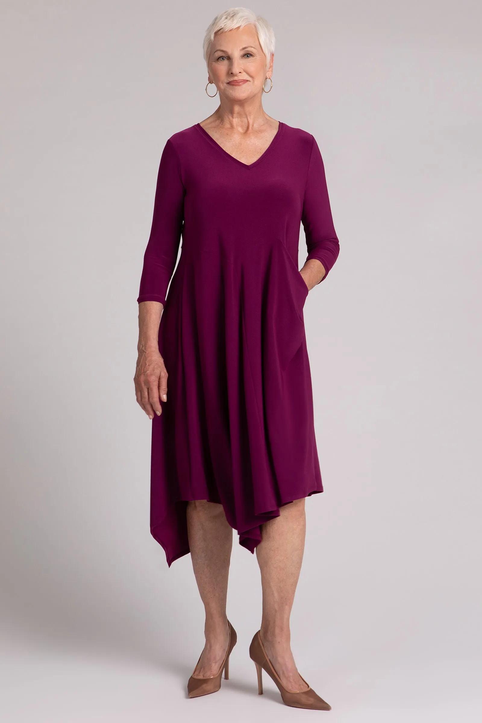 Slant Pocket Dress | Amaranth