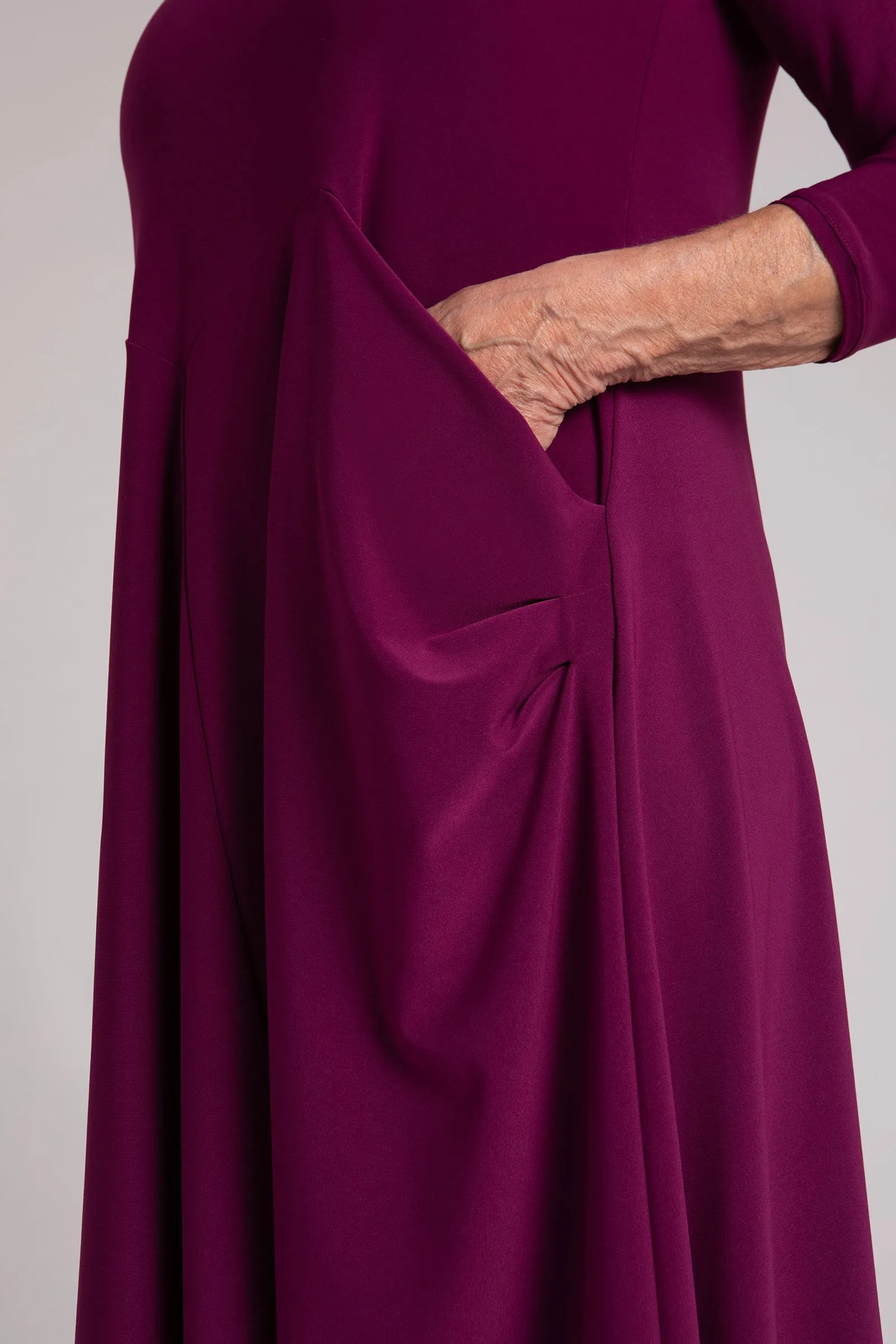 Slant Pocket Dress | Amaranth