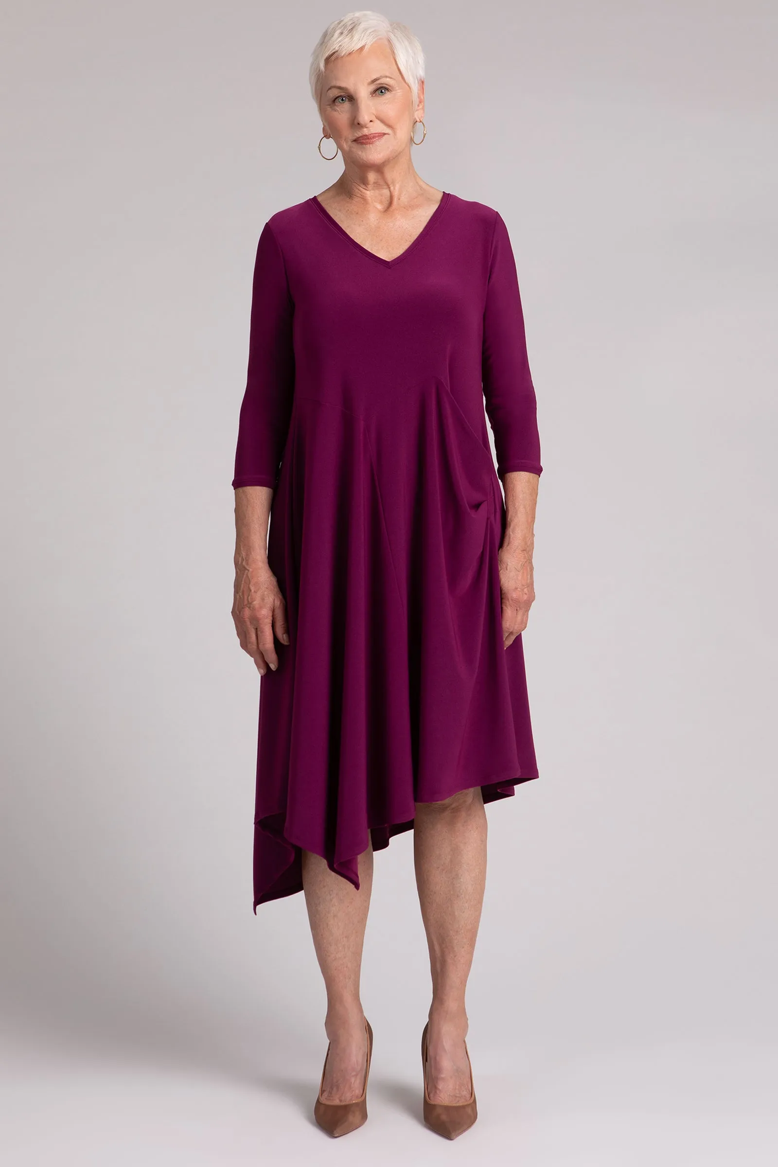 Slant Pocket Dress | Amaranth