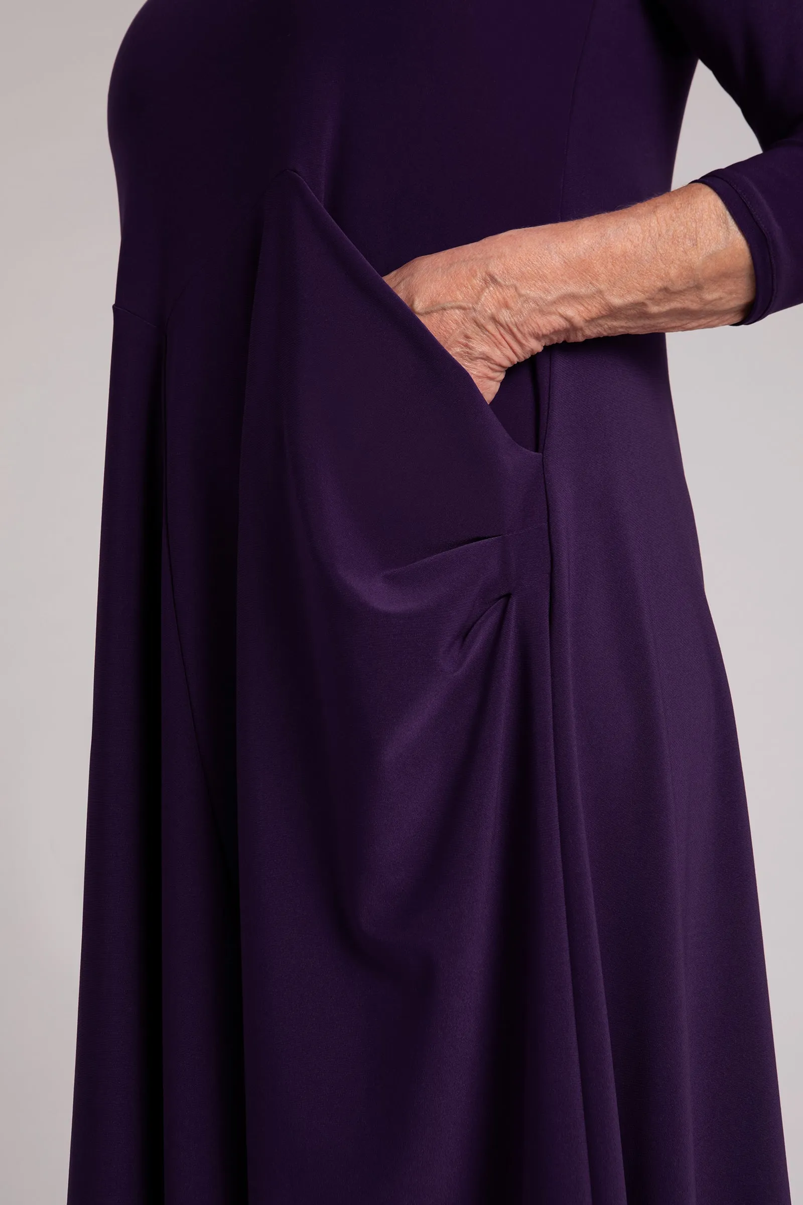 Slant Pocket Dress | Blackberry