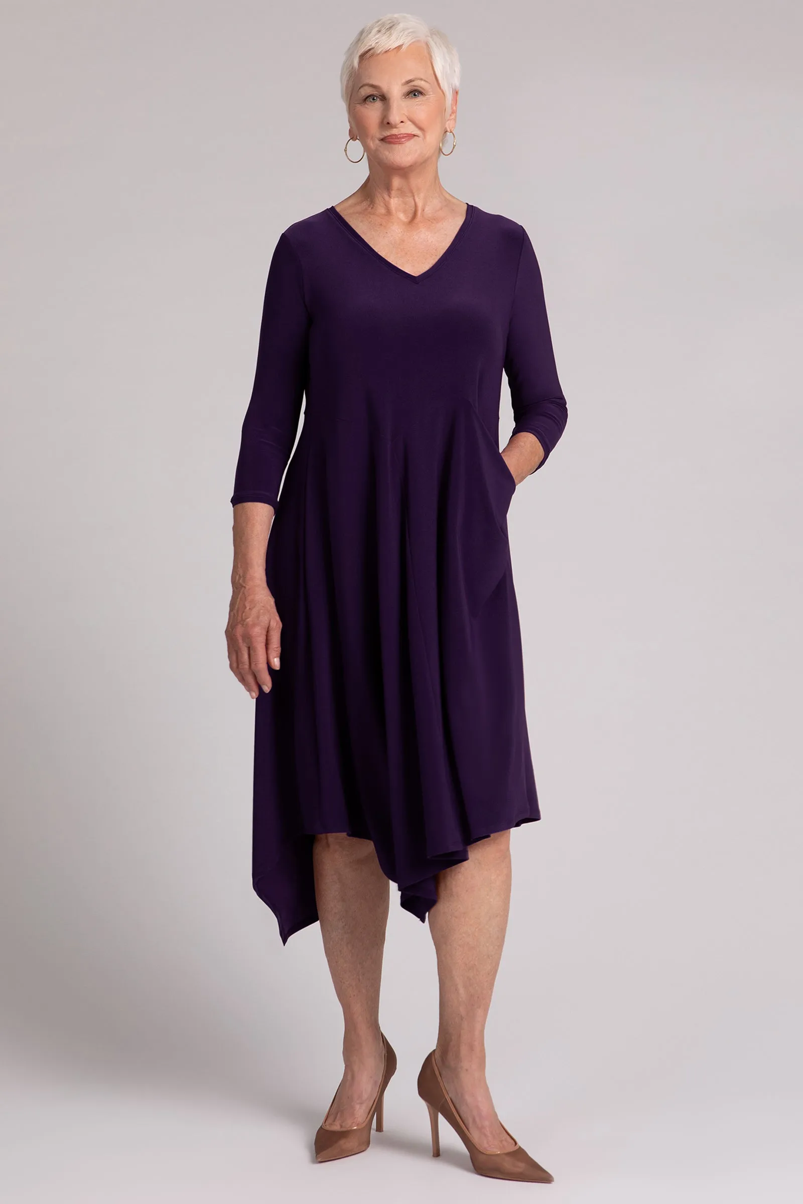 Slant Pocket Dress | Blackberry