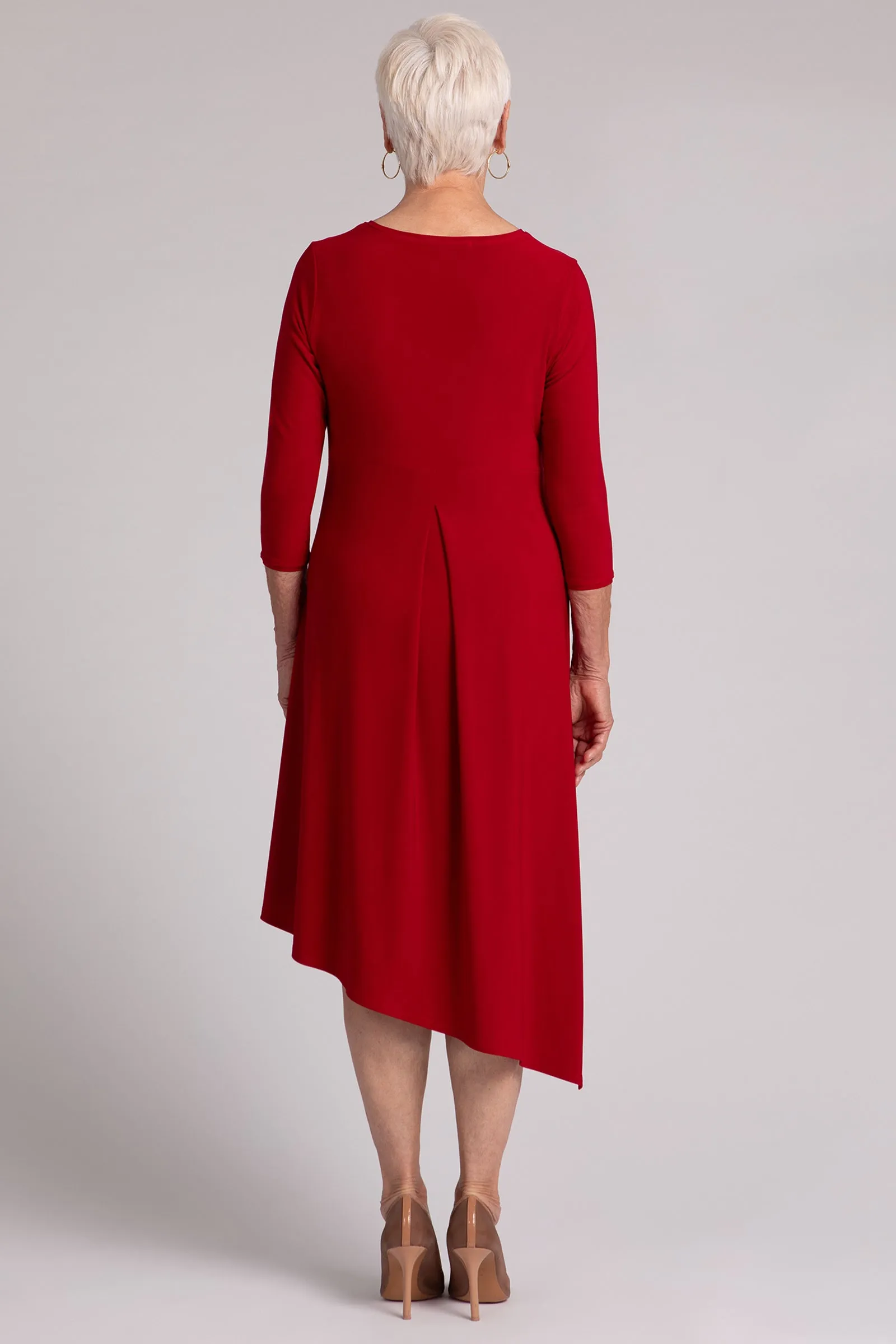 Slant Pocket Dress | Red