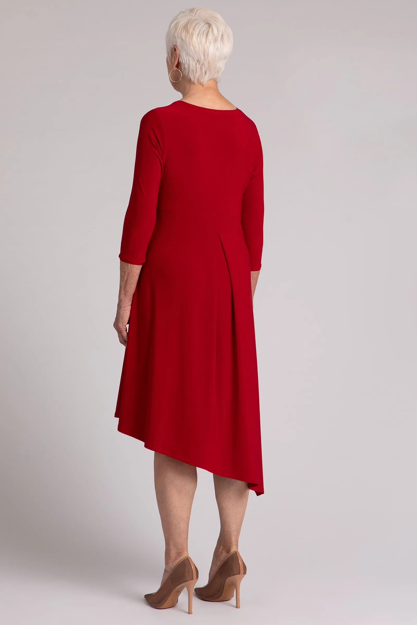 Slant Pocket Dress | Red