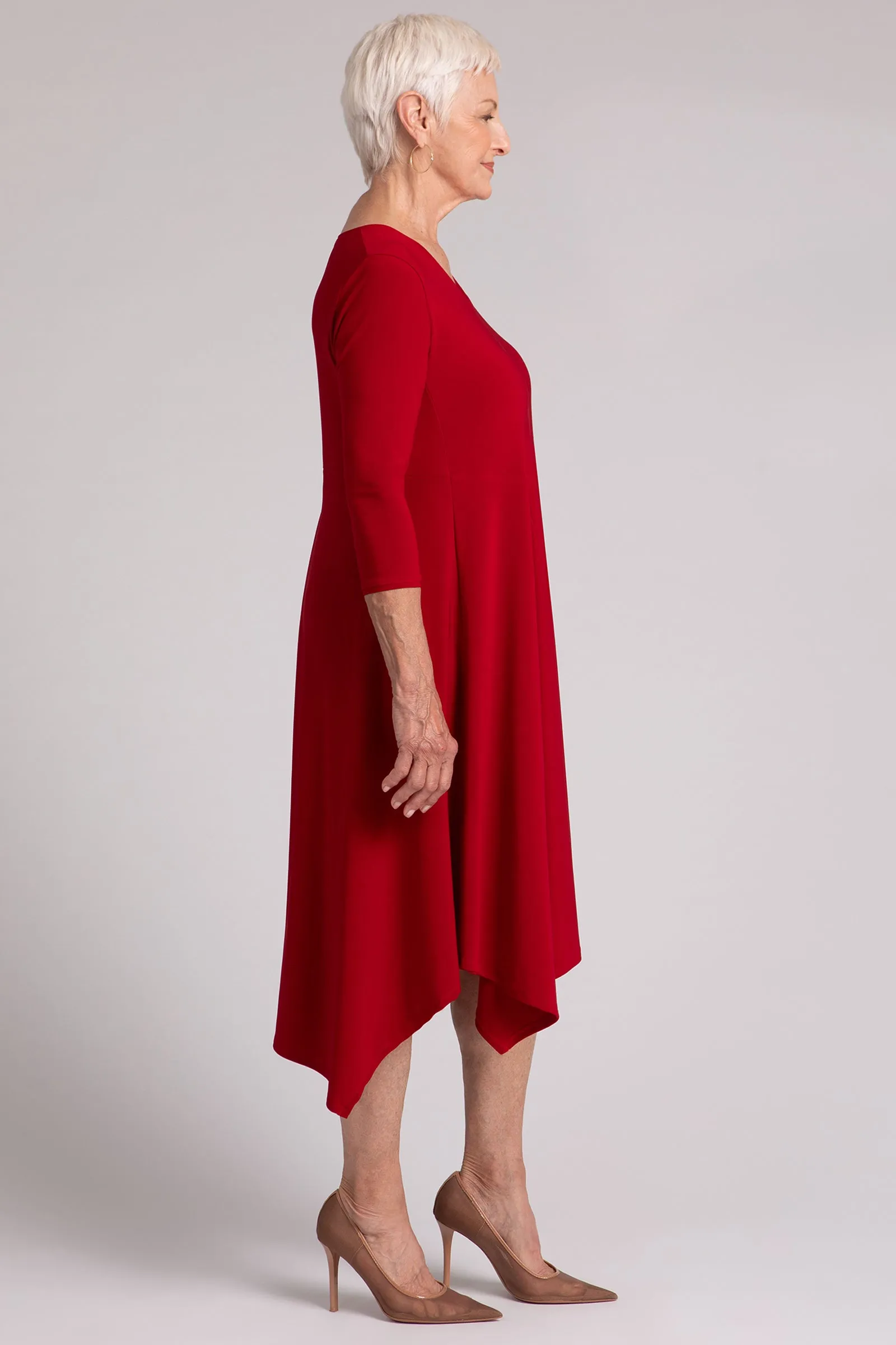 Slant Pocket Dress | Red
