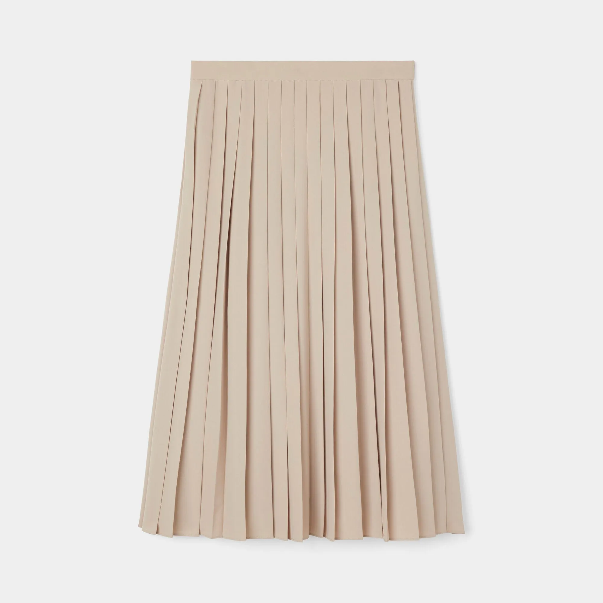 Tech Slk Pleated Midi Skirt