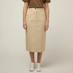 Tencel Cotton Midi Skirt