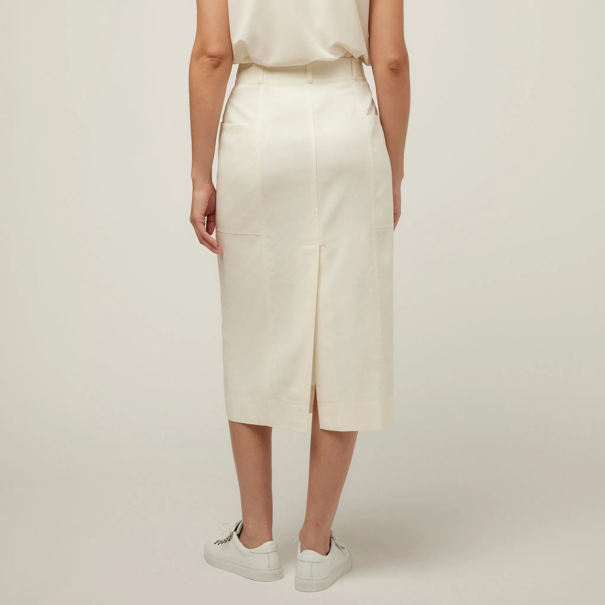 Tencel Cotton Midi Skirt